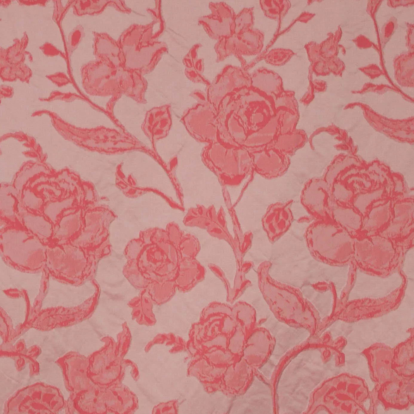Jacquard met koraal bloemenmotief