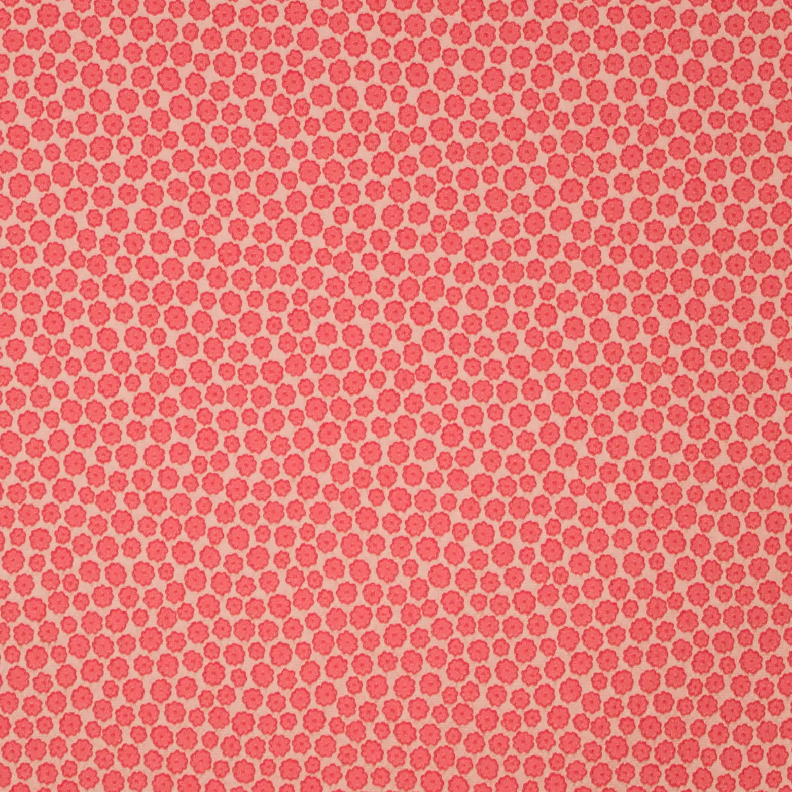 Polyester jacquard met roze bloemetjes