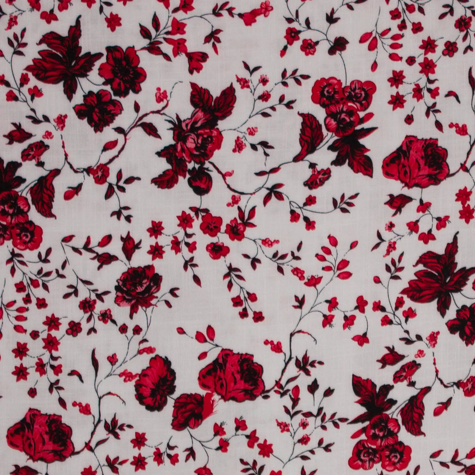 Soepele viscose met bloemenmotief.