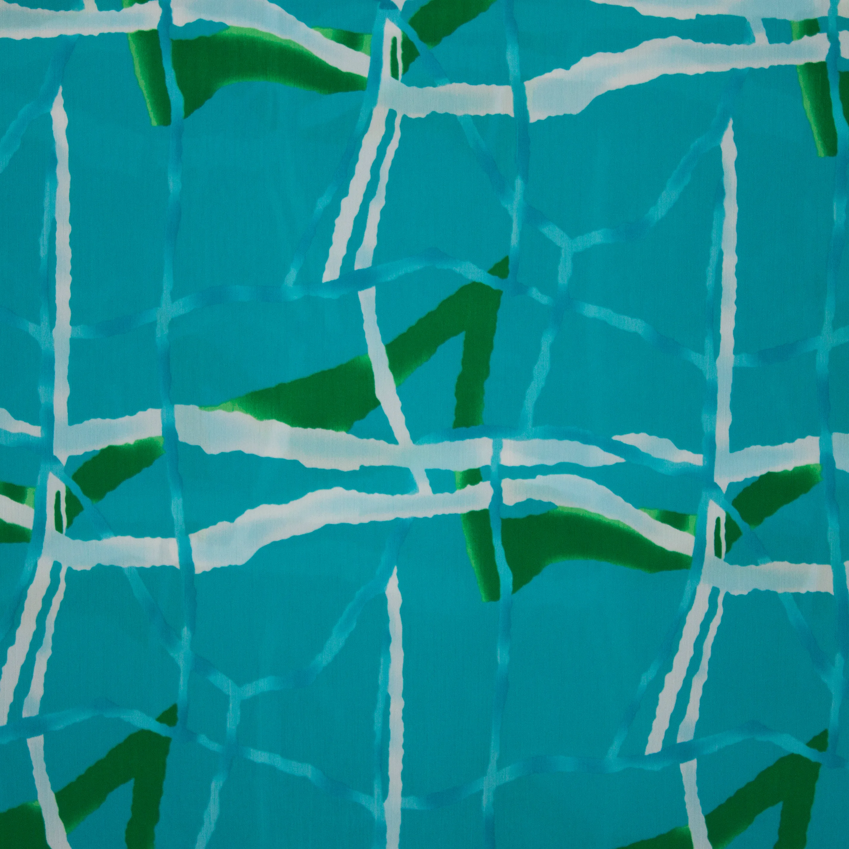 polyester in turquoise en groene tinten