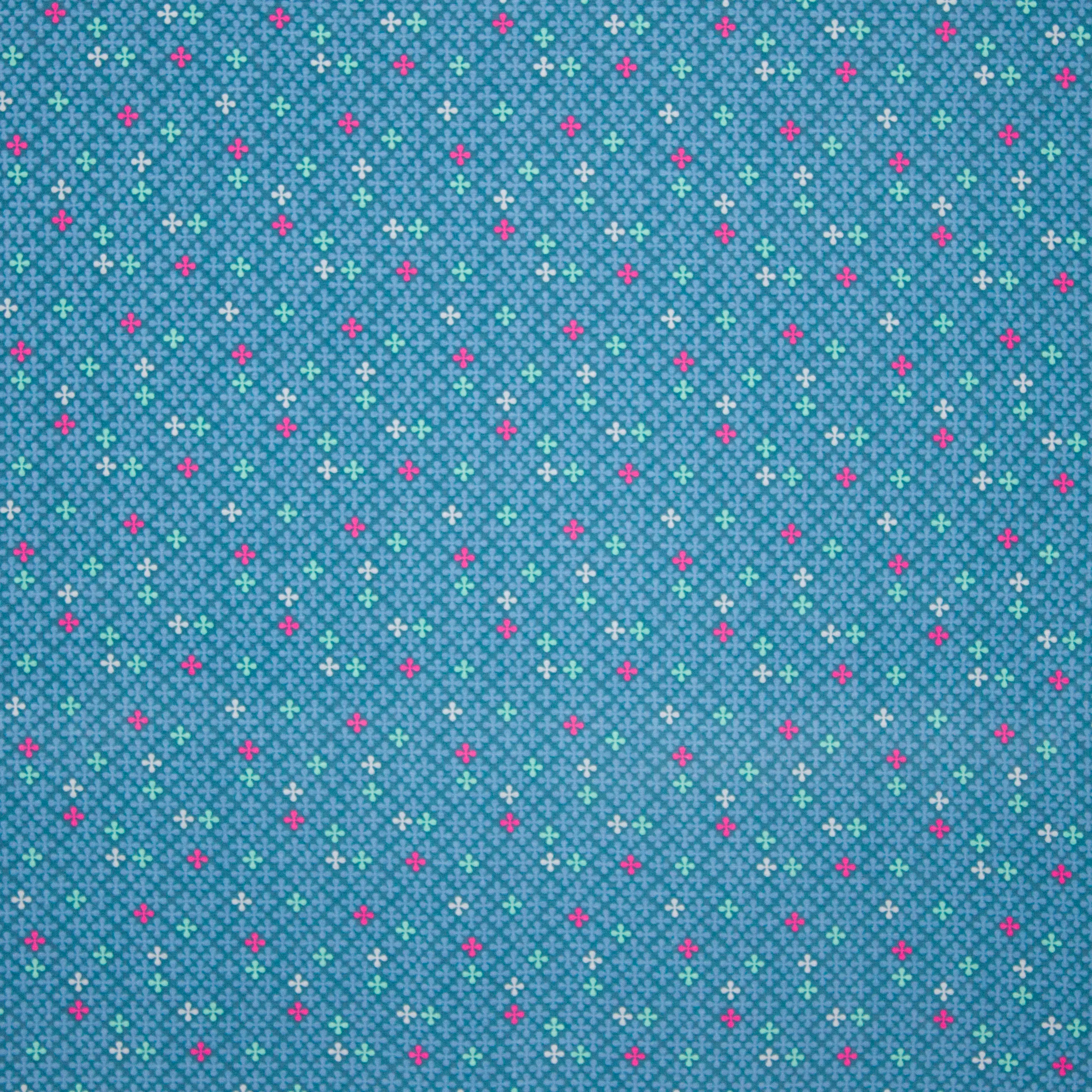 katoentricot met bloemetjes jeans