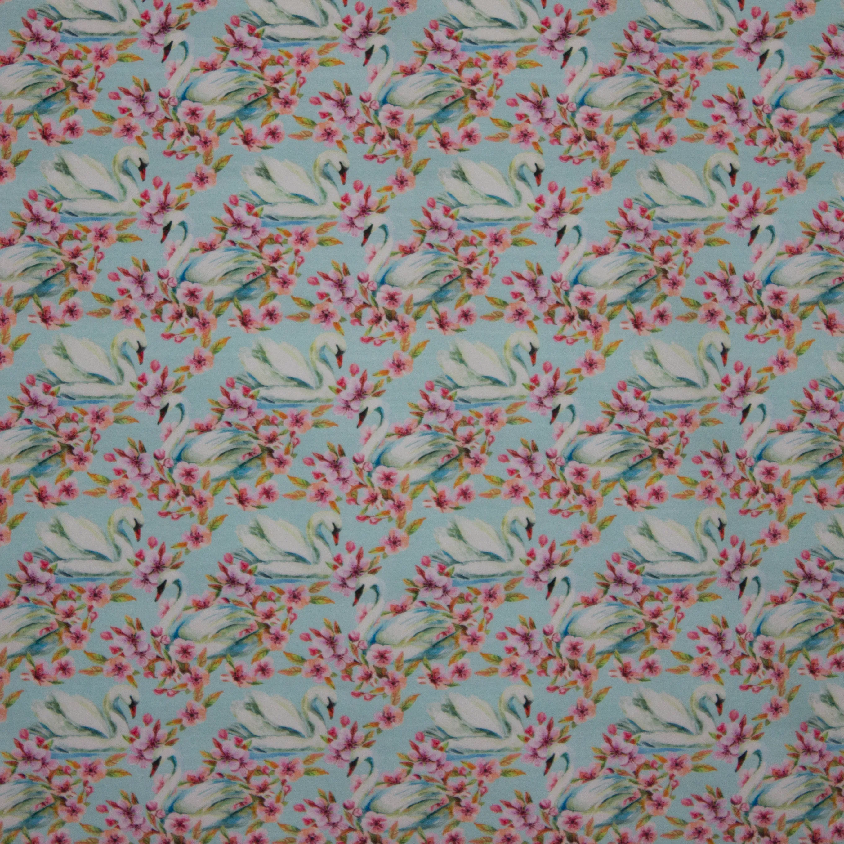 katoentricot Chic Swans