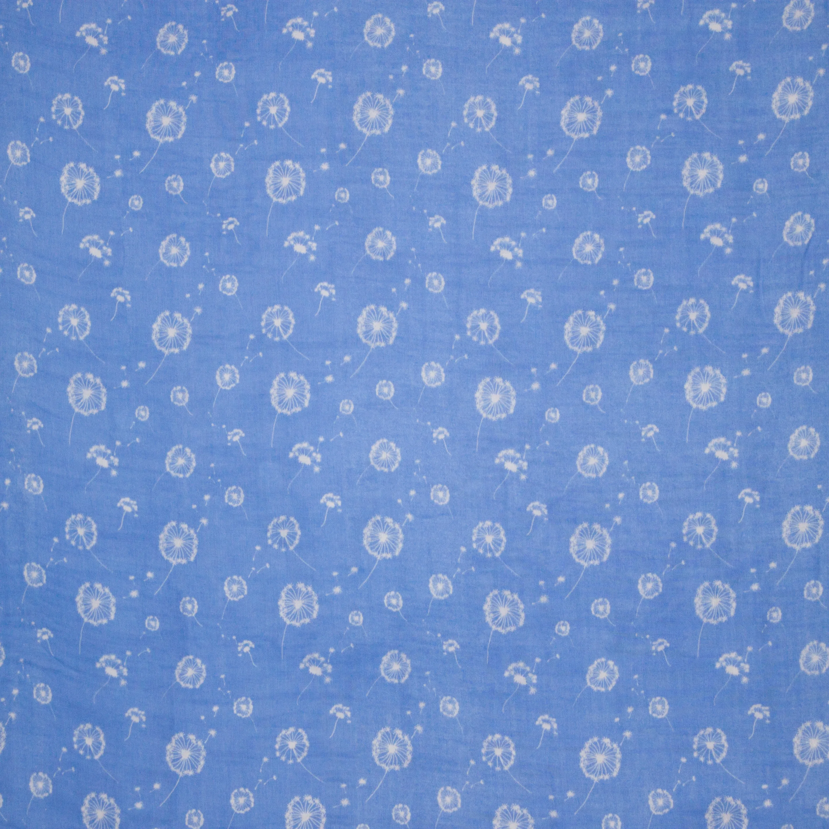 Double gauze blauw pluisjes