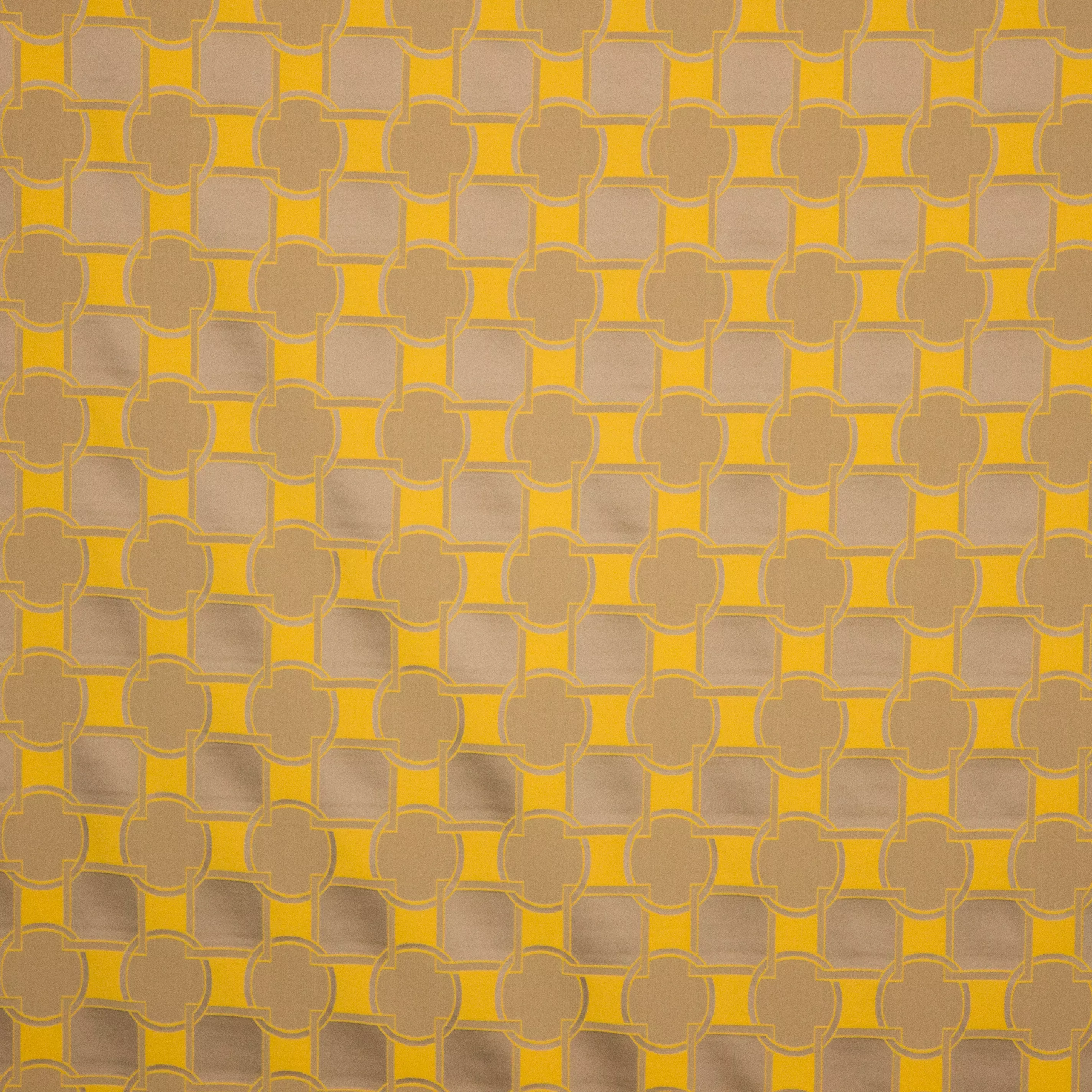 double face jacquard geel/goudbeige