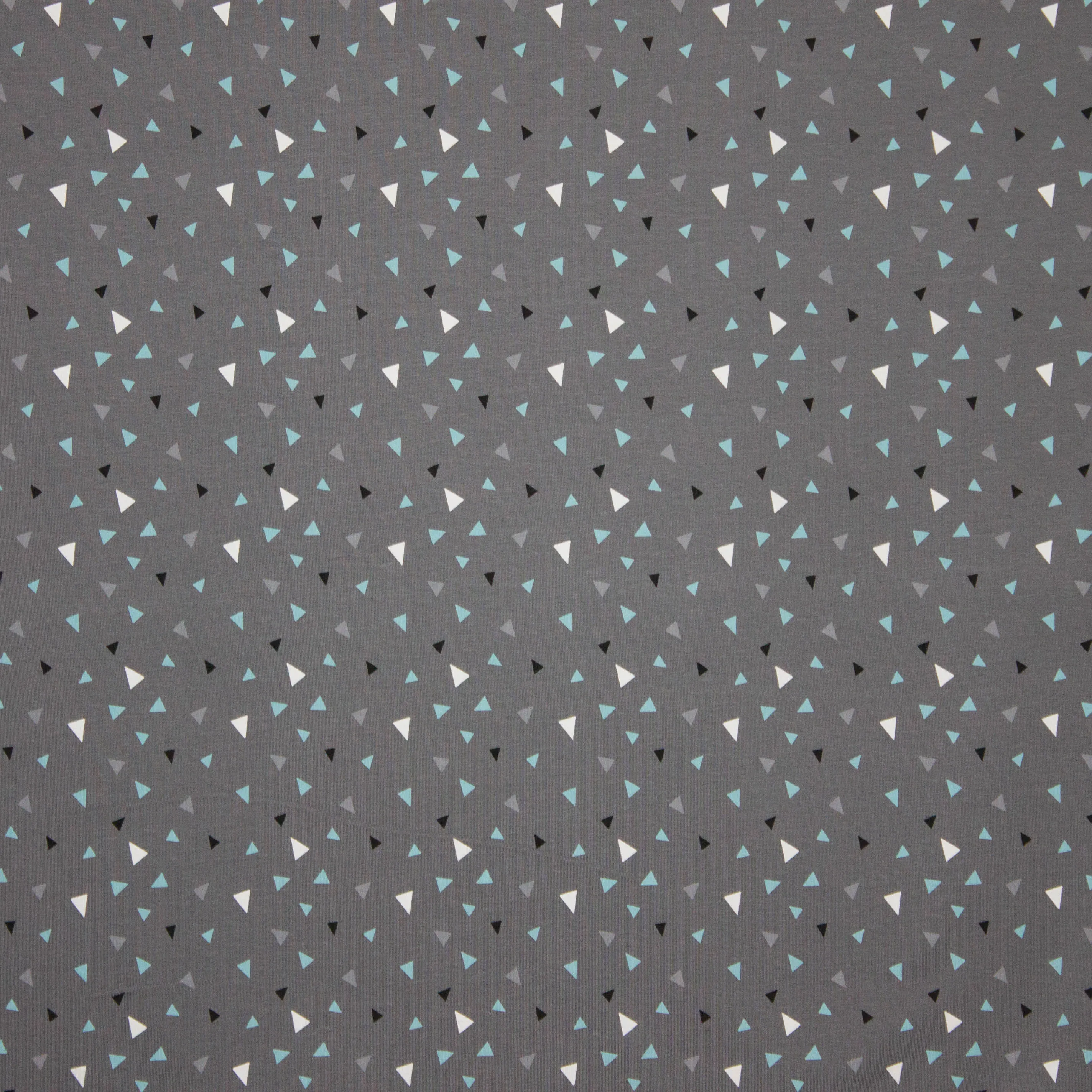 tricot met driehoekjes blauw