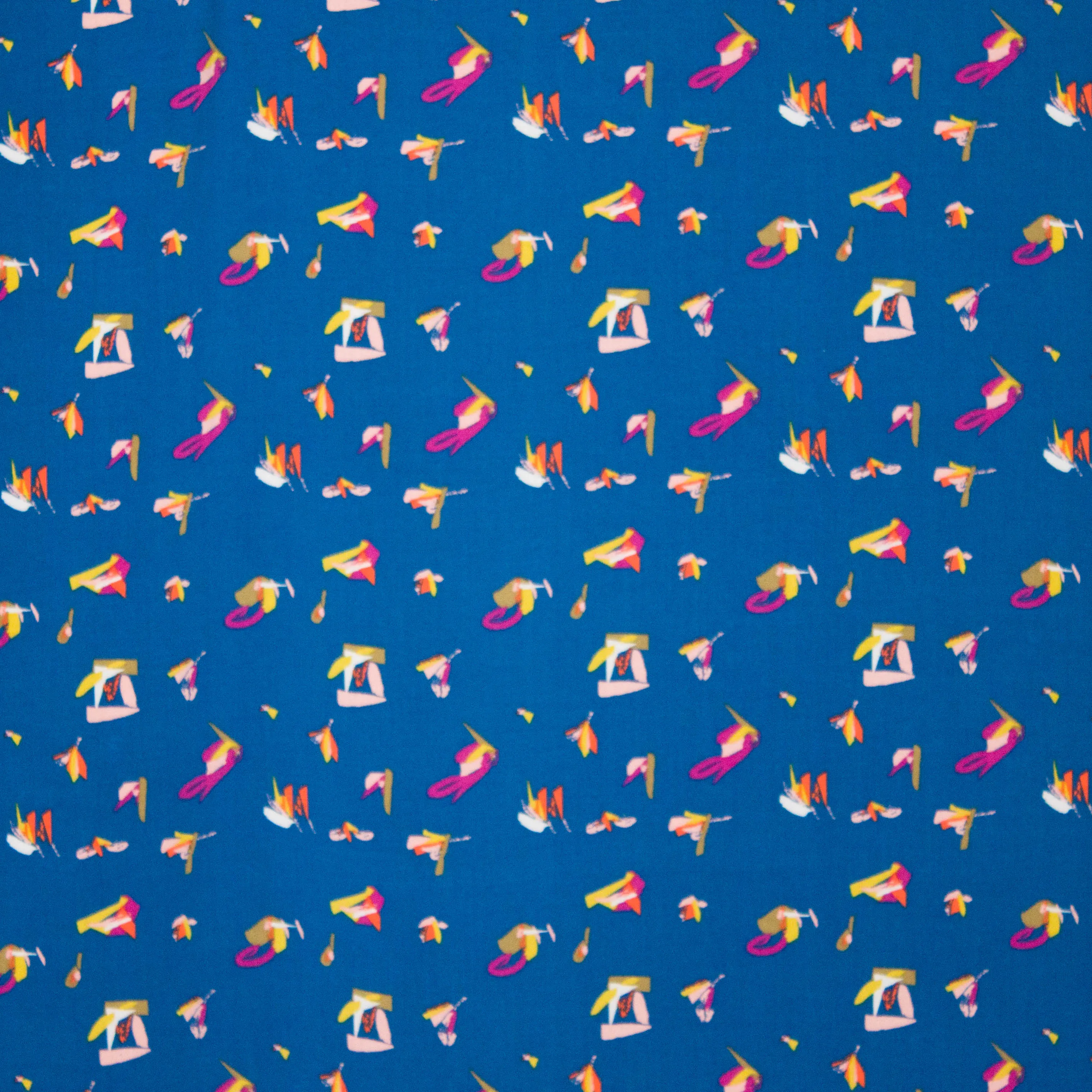 Bedrukte viscose met abstract motief