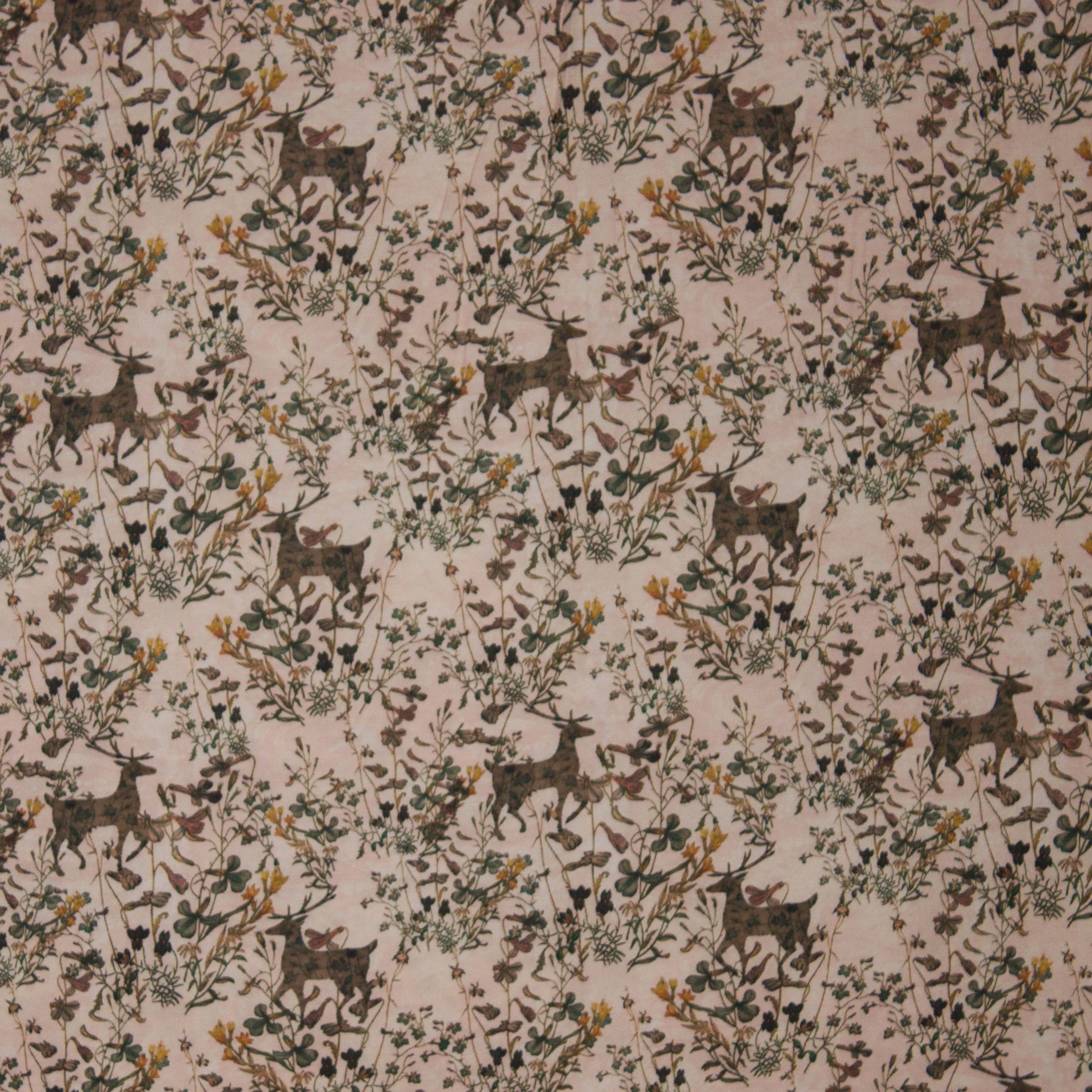 Bedrukte viscose met hertjes