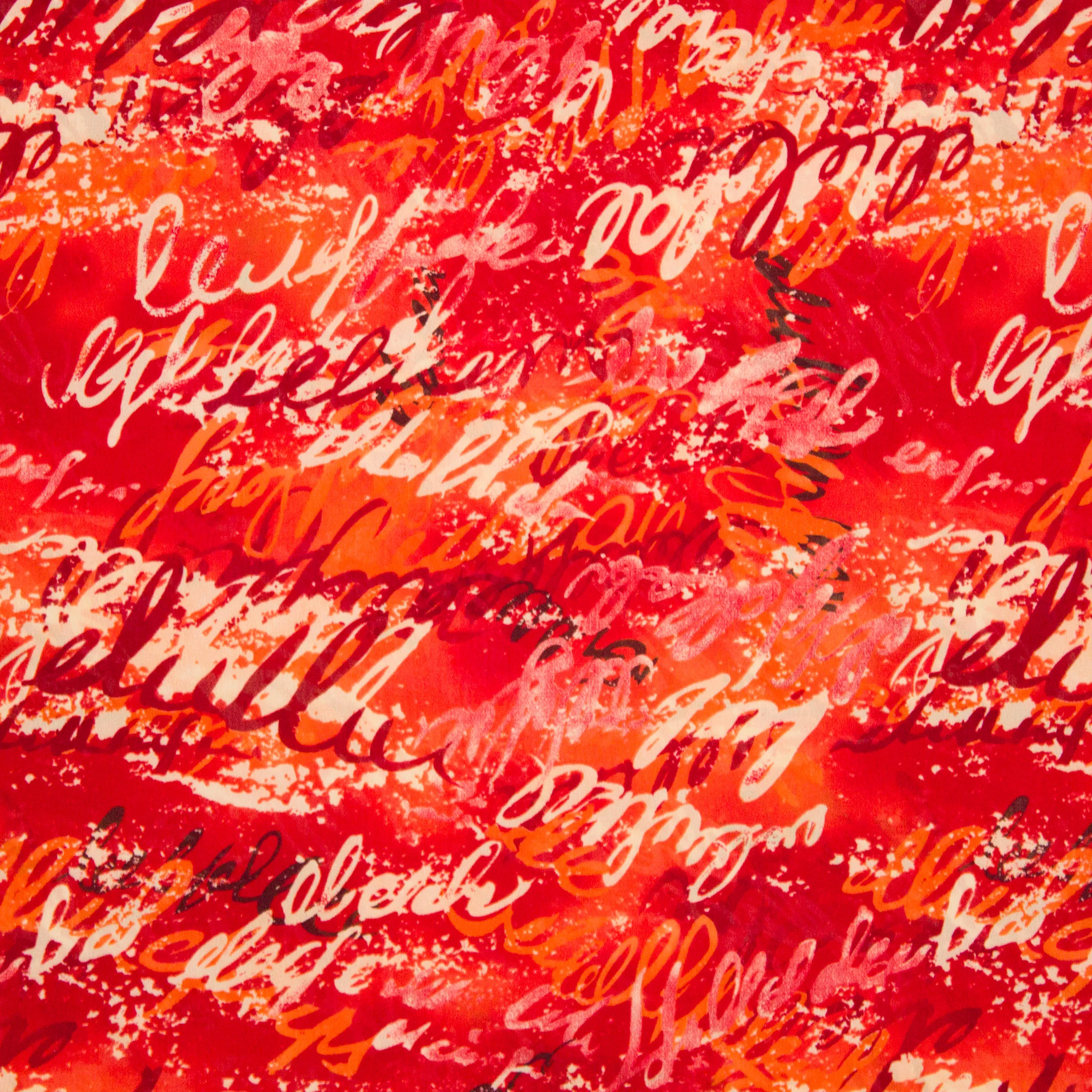 bloesjesstof oranje/rood