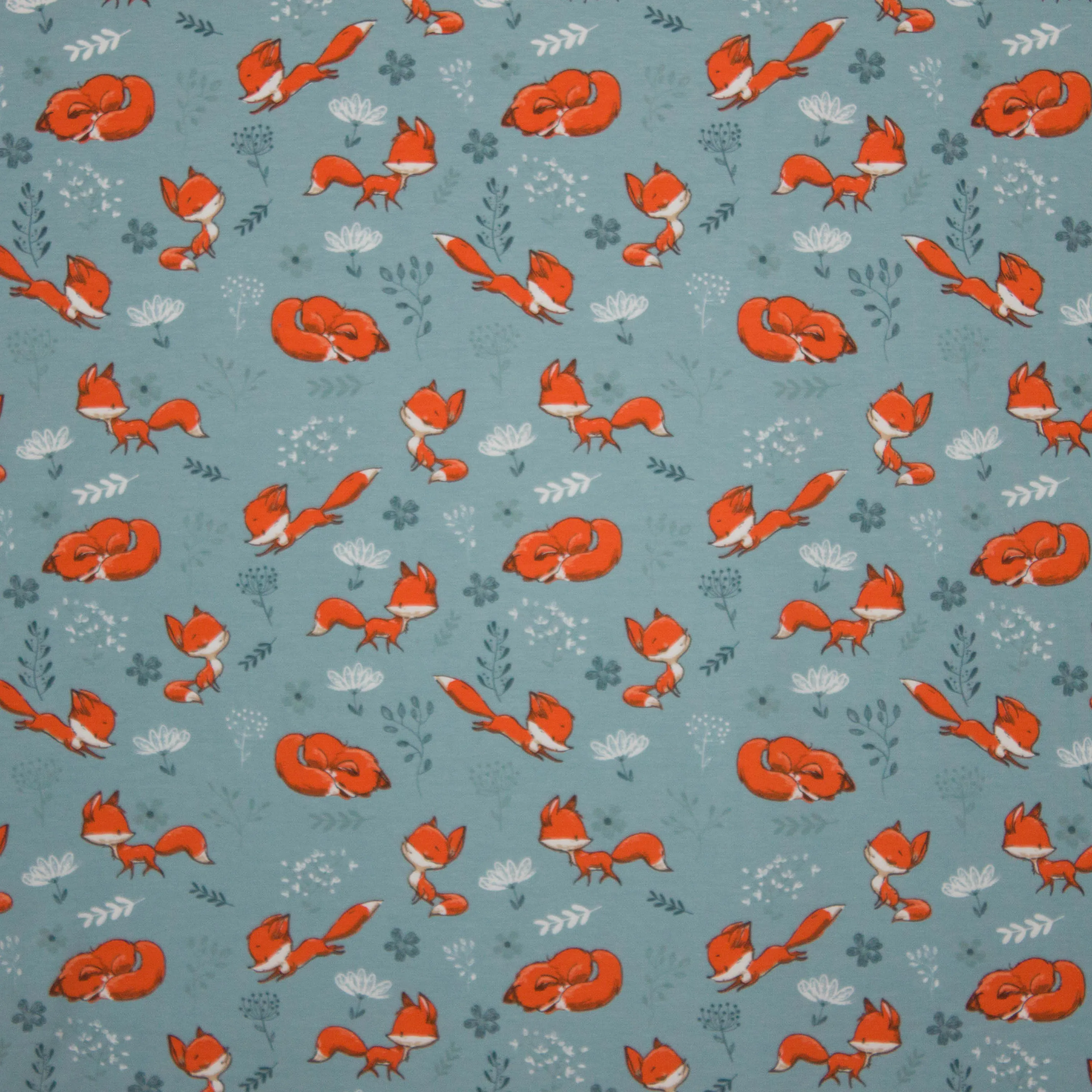 tricot met vosjes grijsblauw