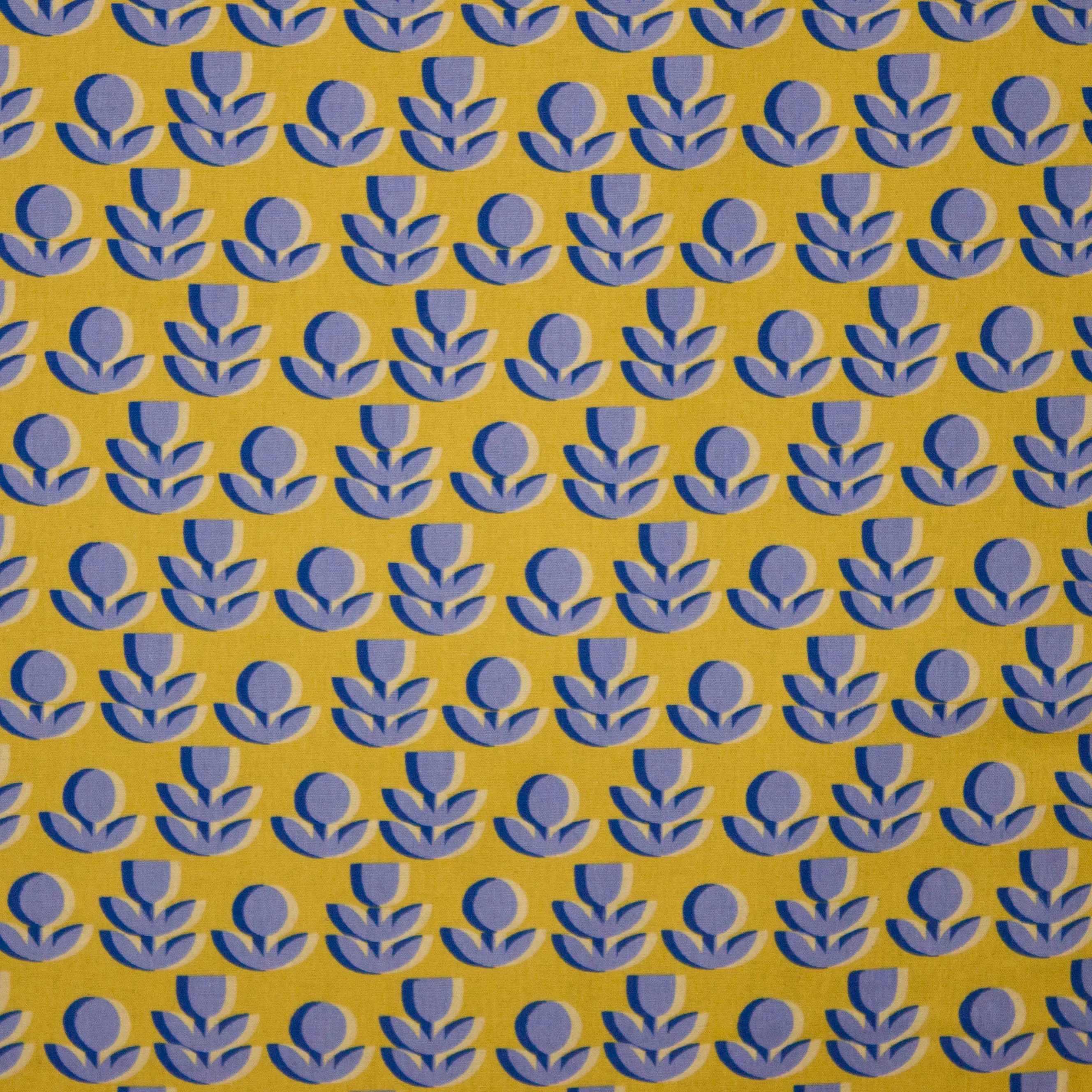 Kokka katoen blauwe bloem