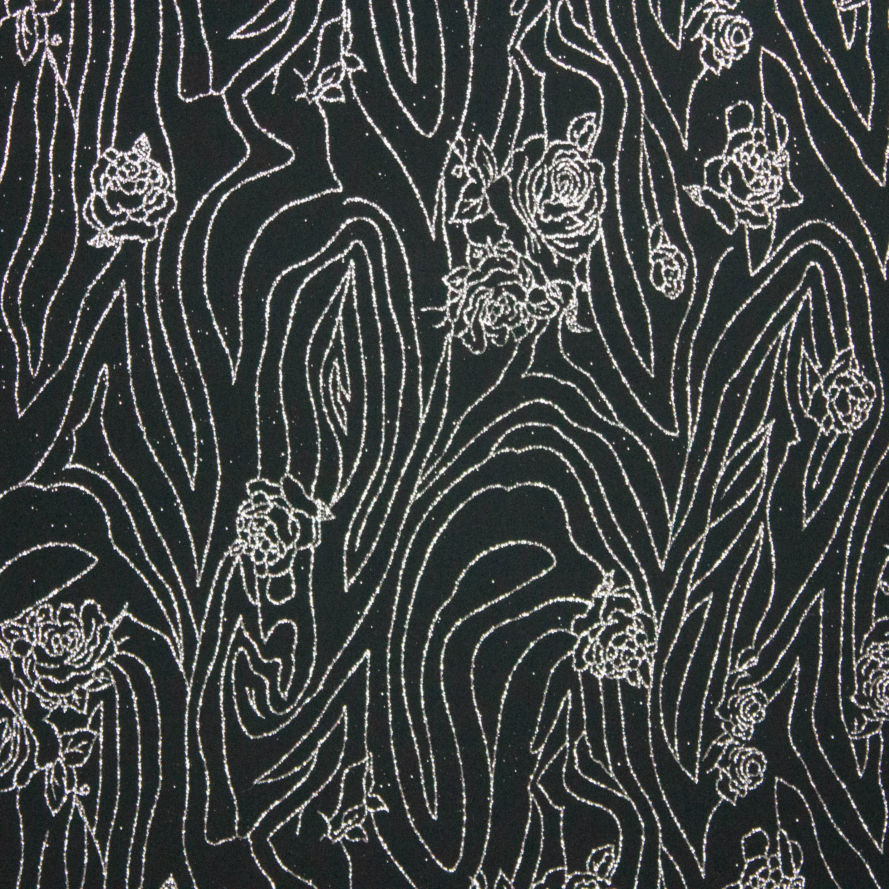 tricot zwart zilver