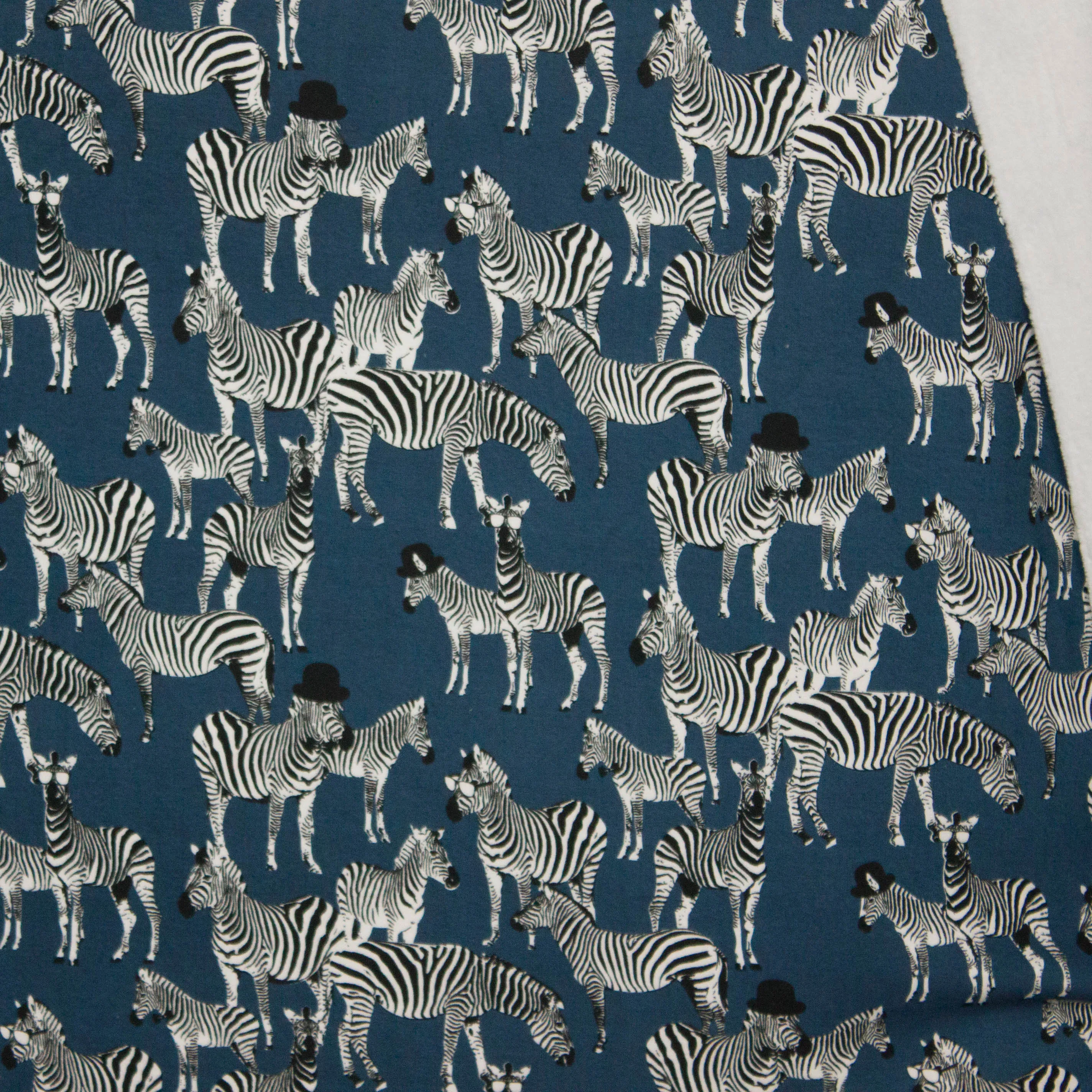 Sweater met zebra blauw