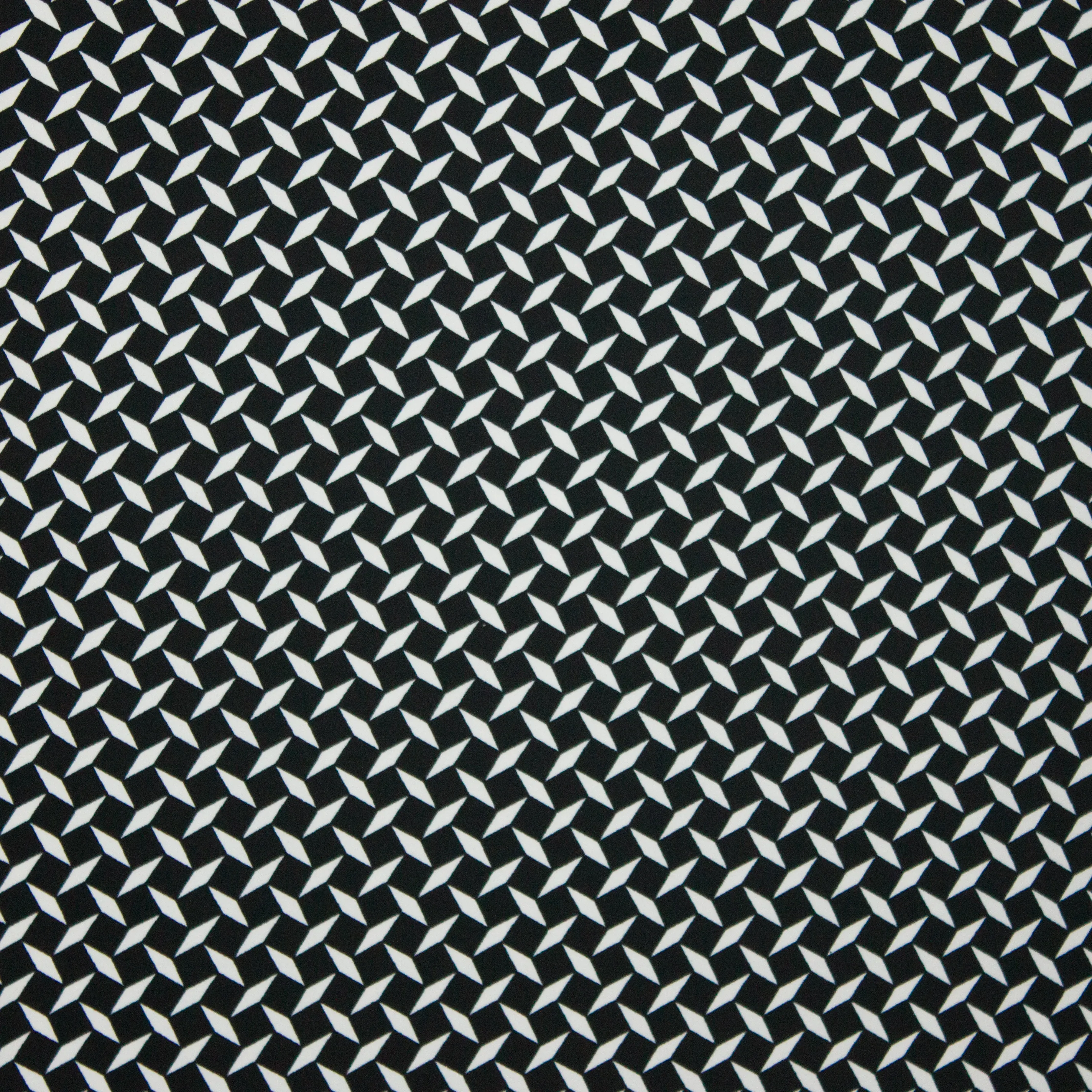 stretchstof met geometrisch motief