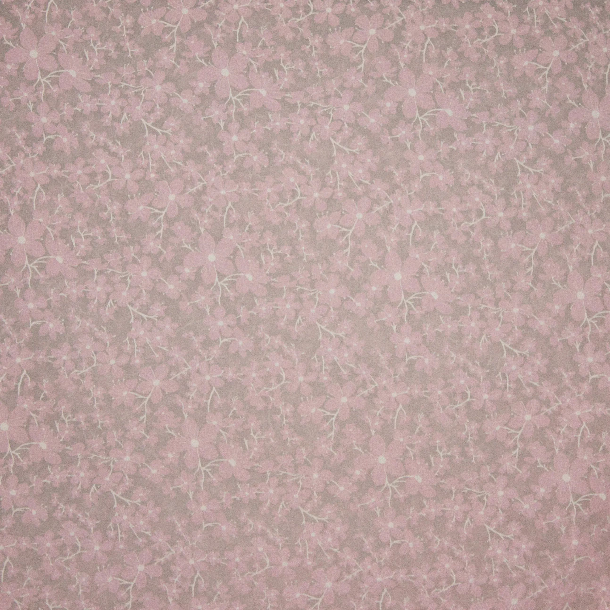 Fijne katoen met roze en witte bloemen