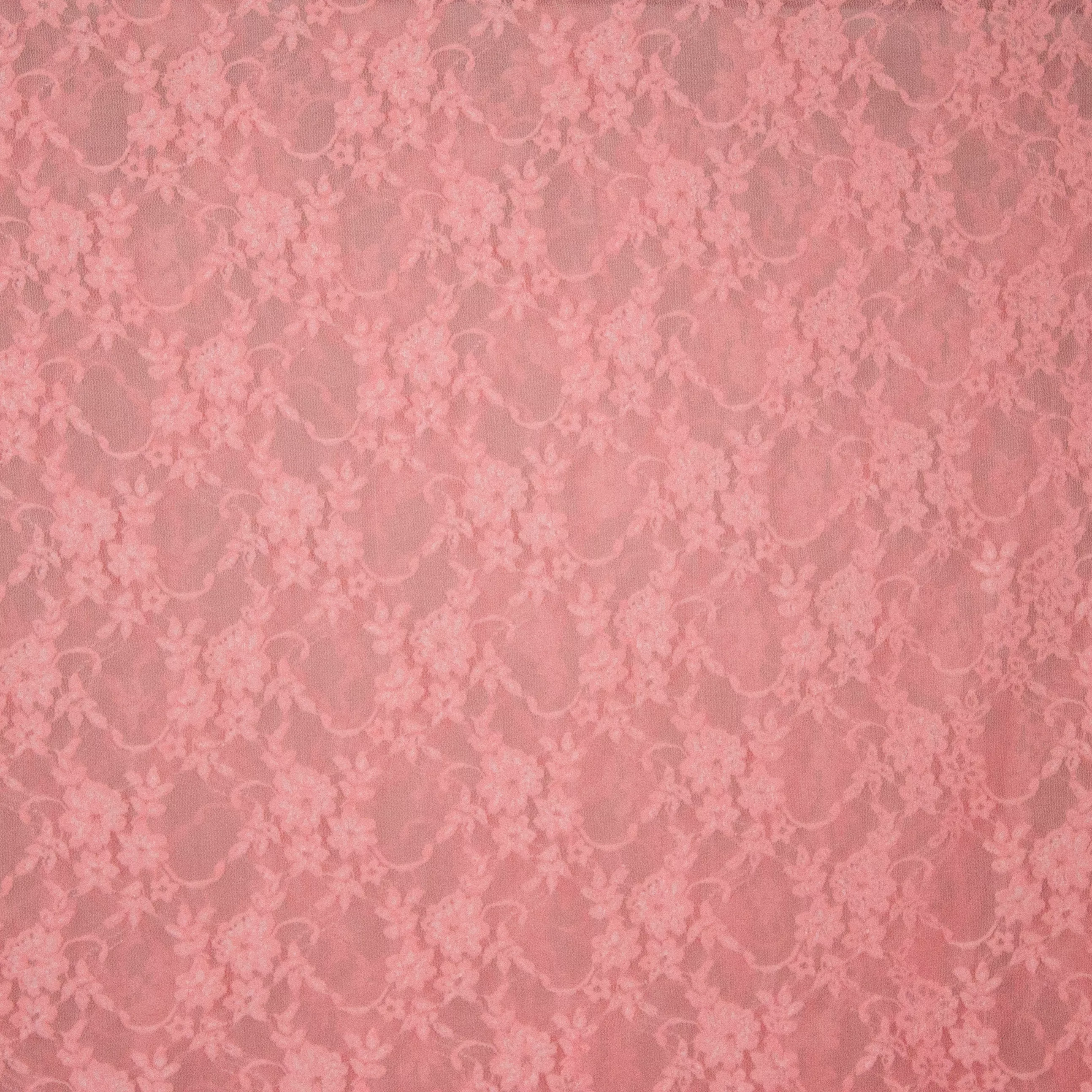 Kant roze met bloemen