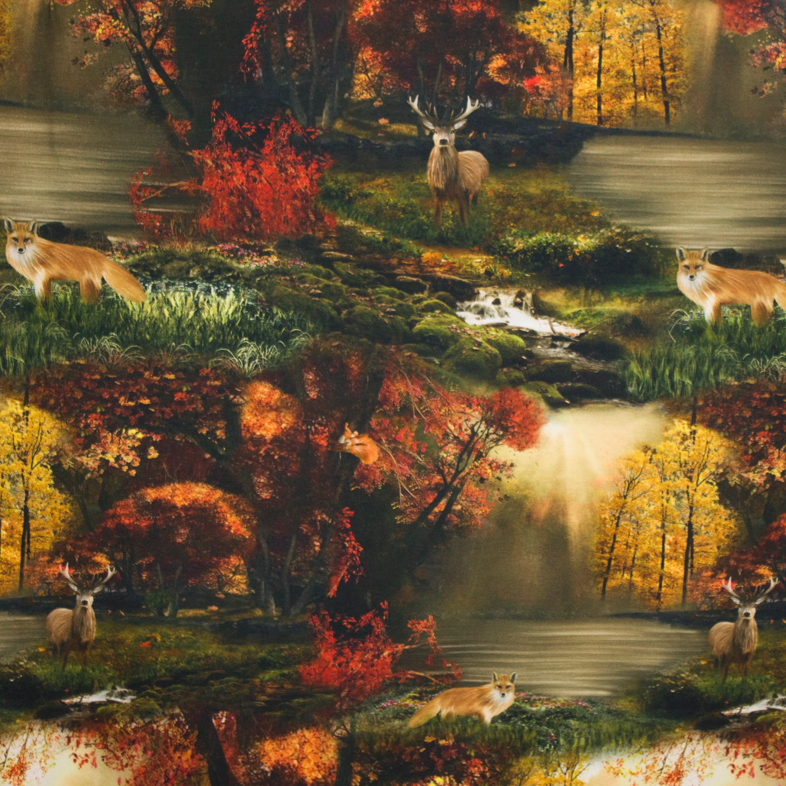 Tricot met herfsttafereel