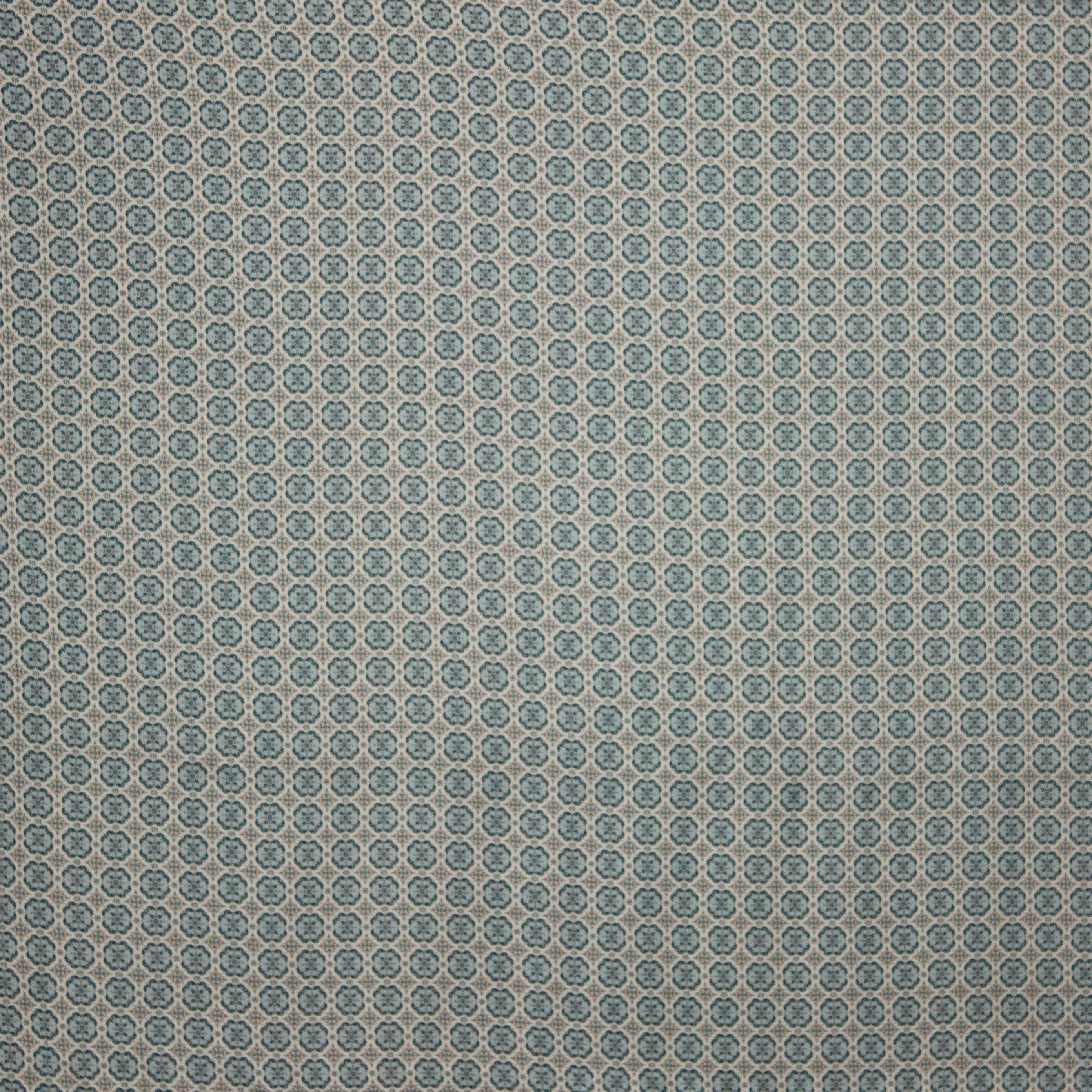 Viscosesatijn met blauw motiefje