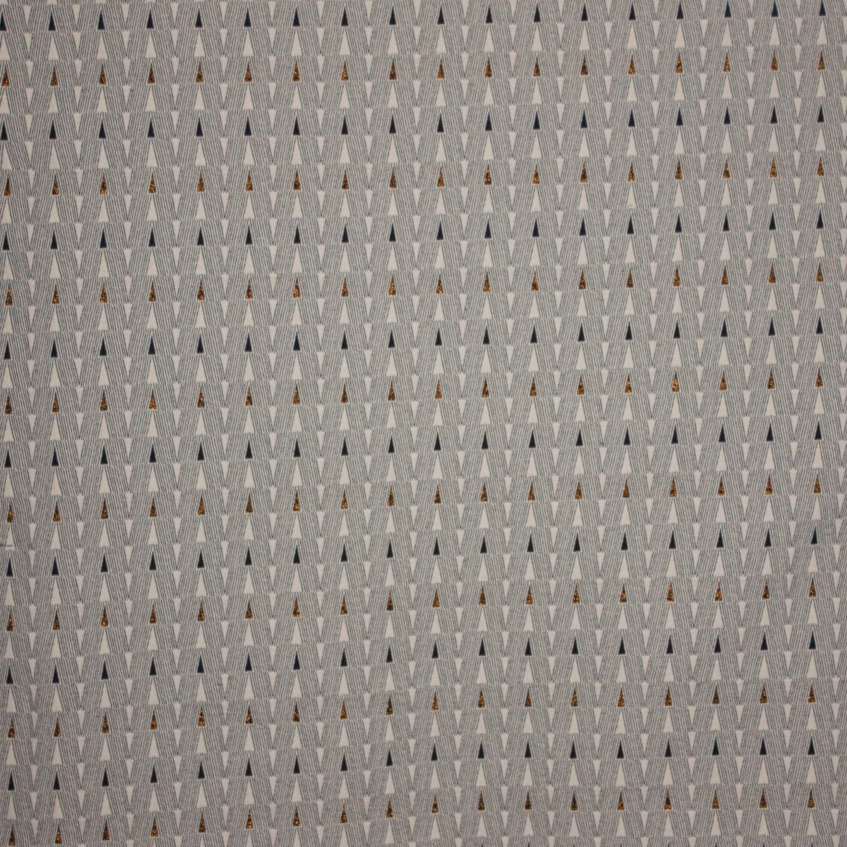 Jacquard met koperkleurig detail