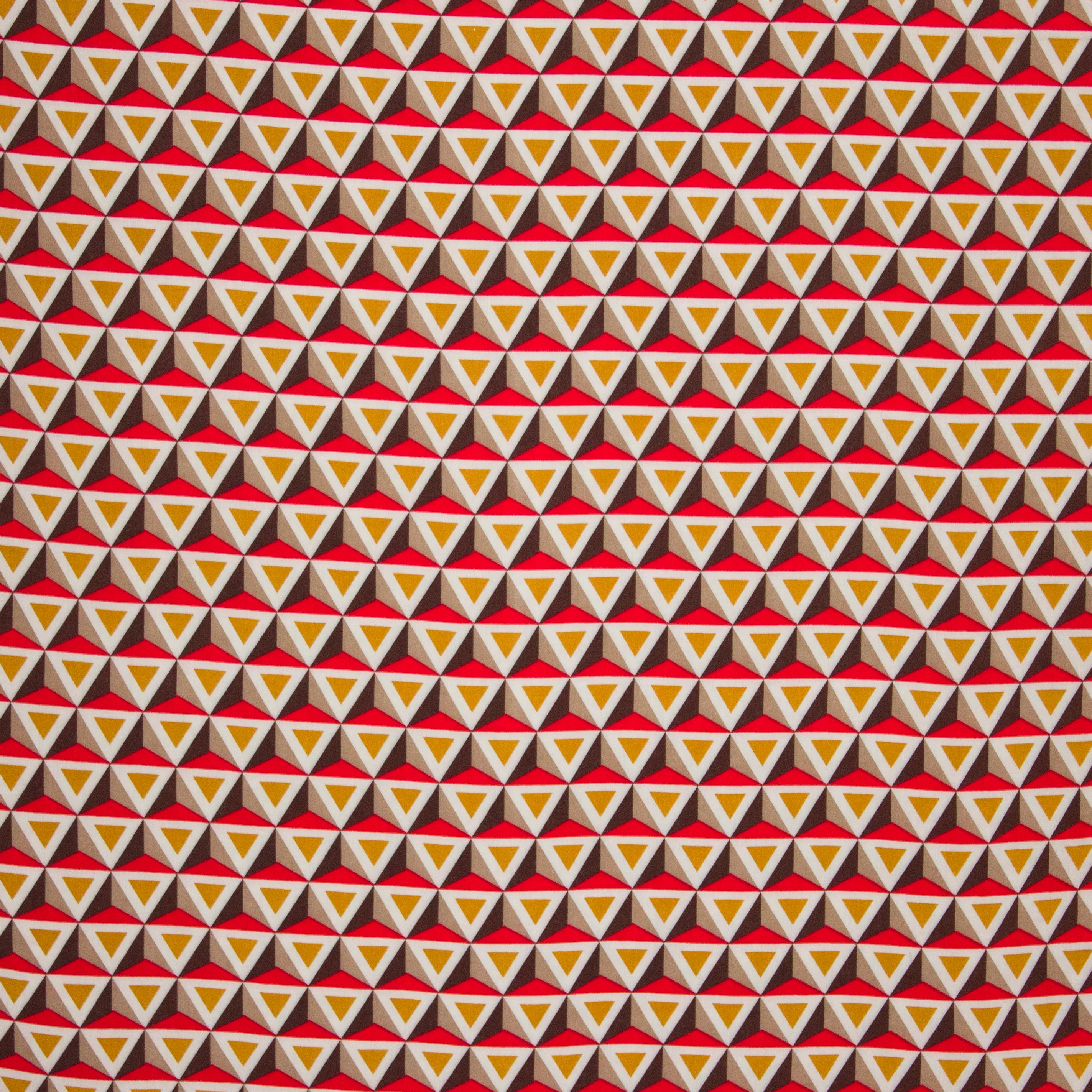 Fijne viscose met blokjesprint