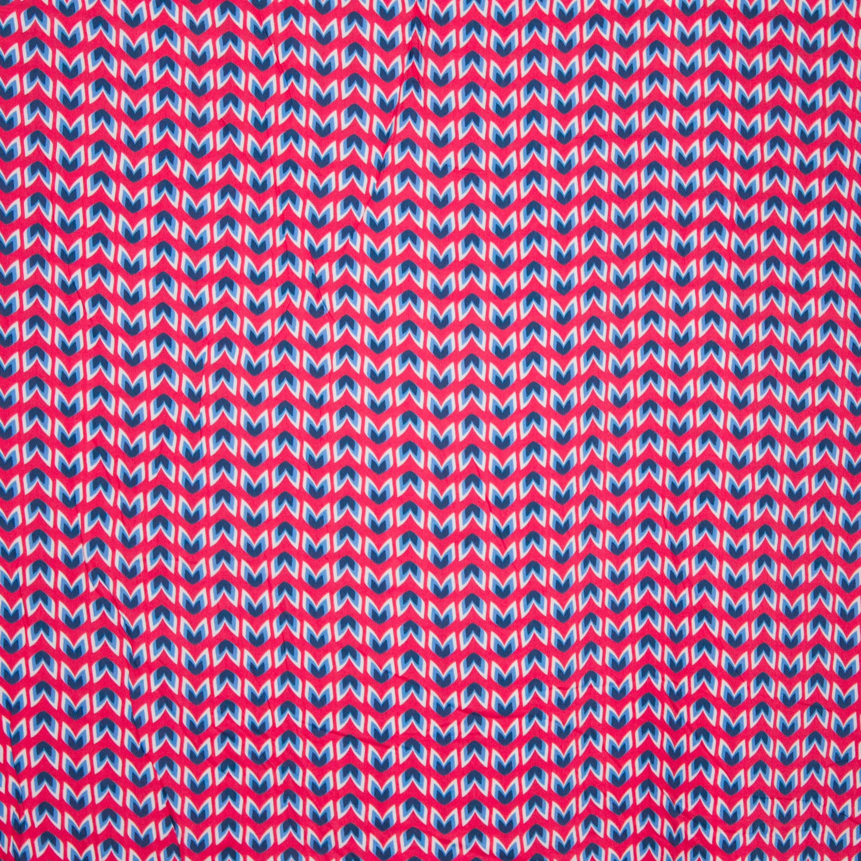 viscose met retro motief