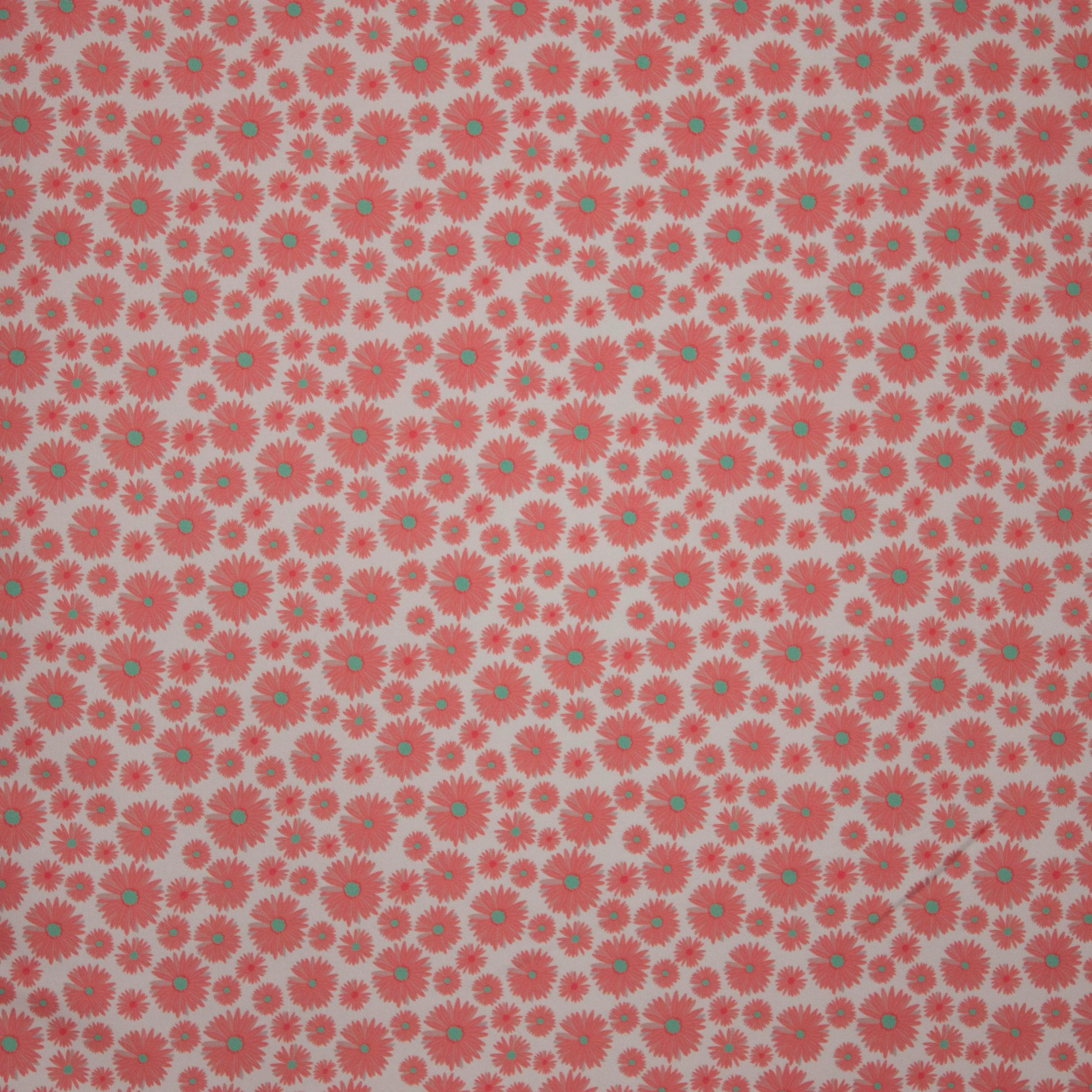 glanzende polyester met bloemen