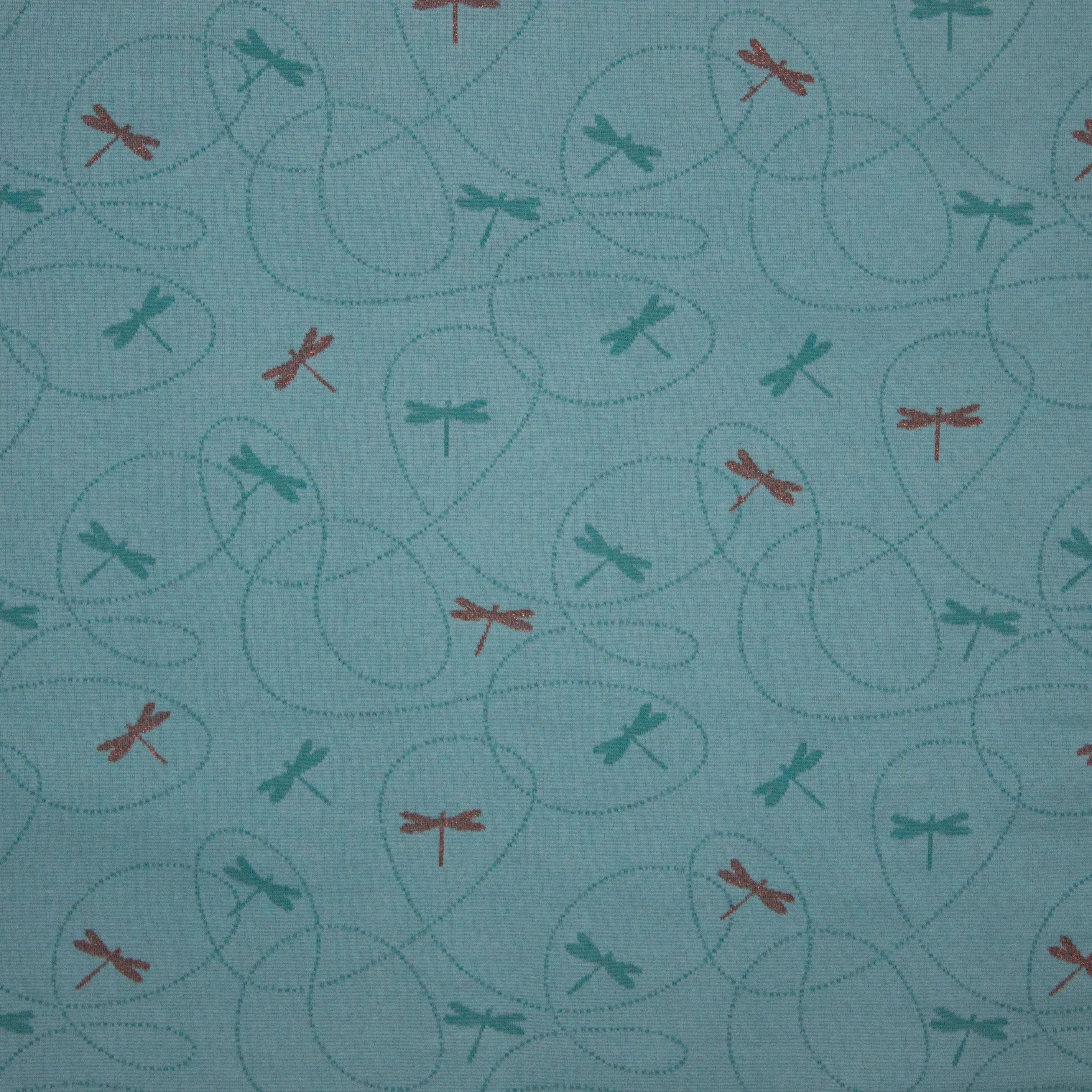 Jacquard tricot munt met libellen