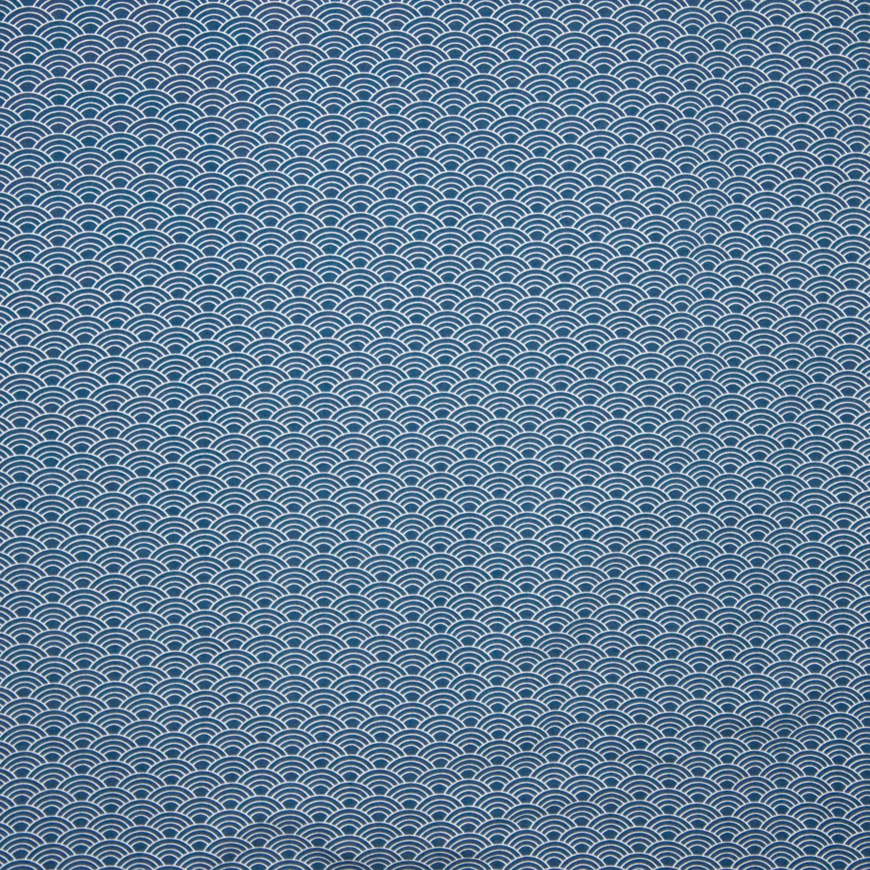 katoentricot blauw wit