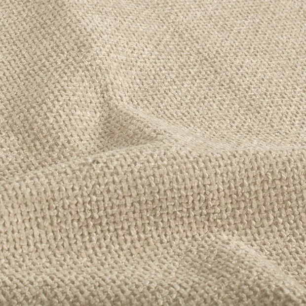 Chenille stof geverfd effen beige