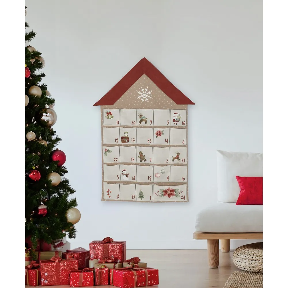 Katoen paneel advent kalender - Poppy