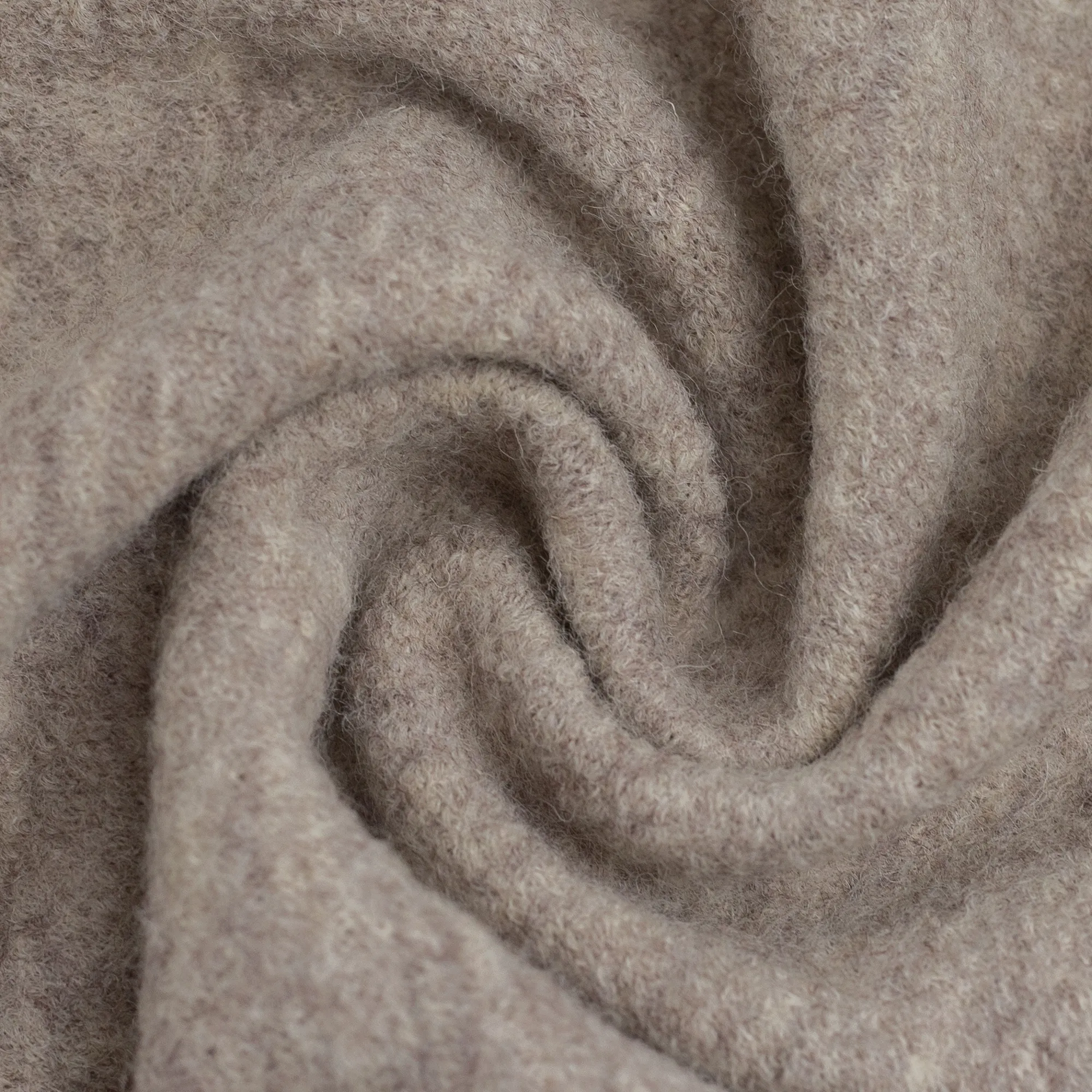 Mantelstof effen beige