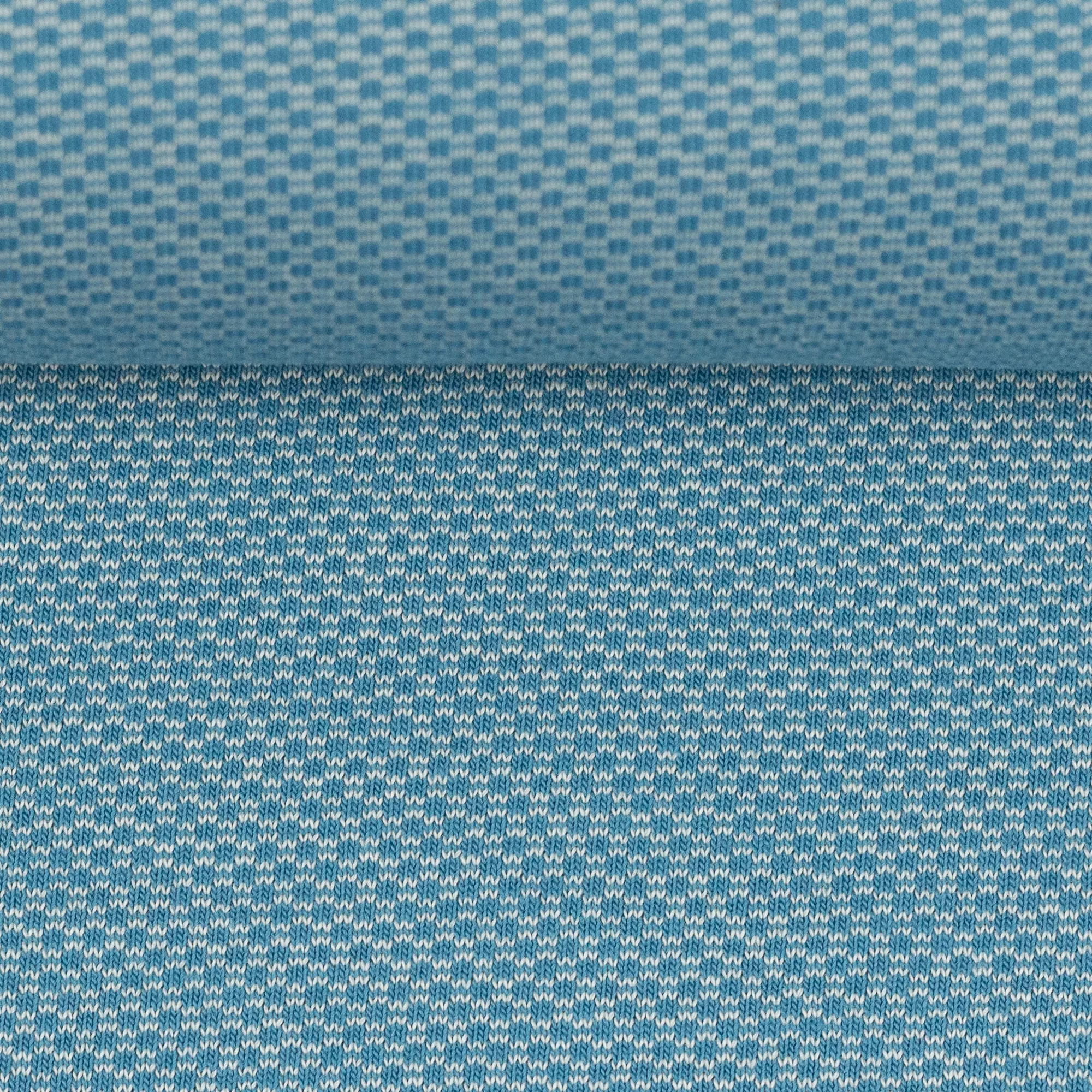 Jacquard Jersey 'Leroy' blauw