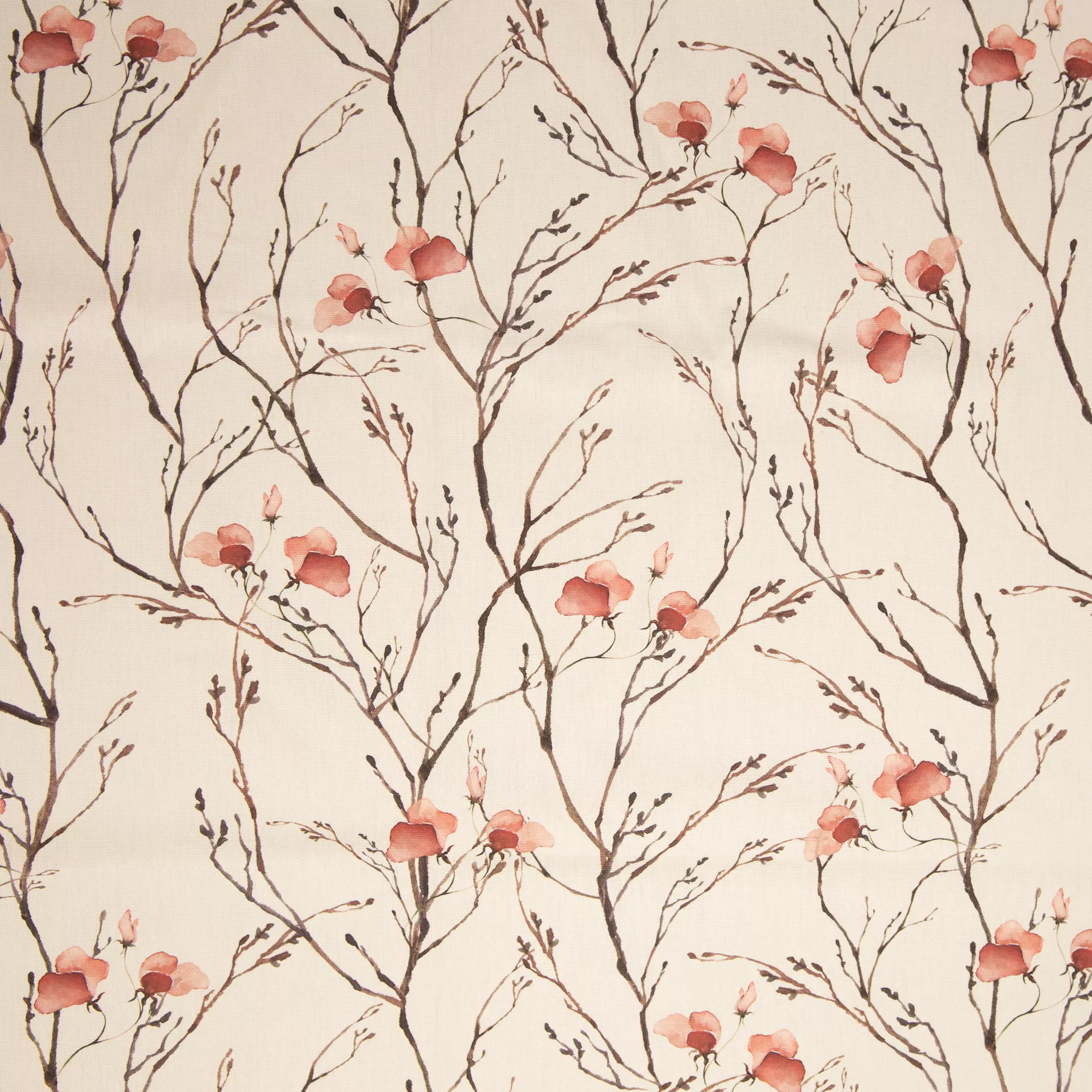 Canvas ecru met bloemen aquarel 'Barisa'
