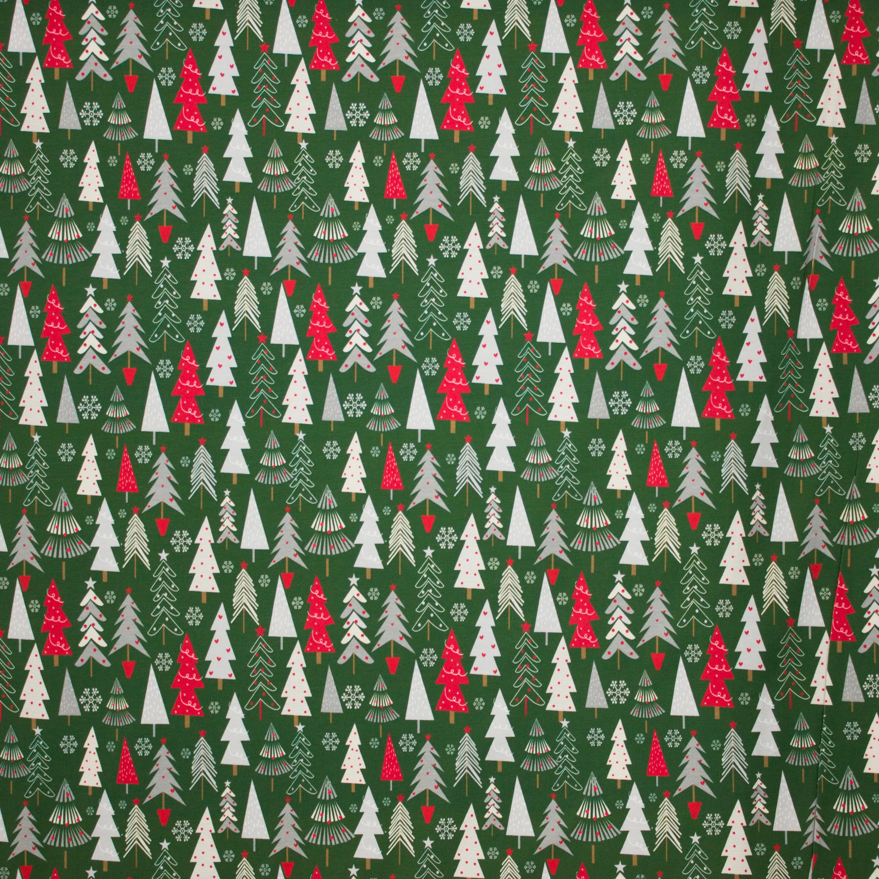 Groene tricot met kerstbomen