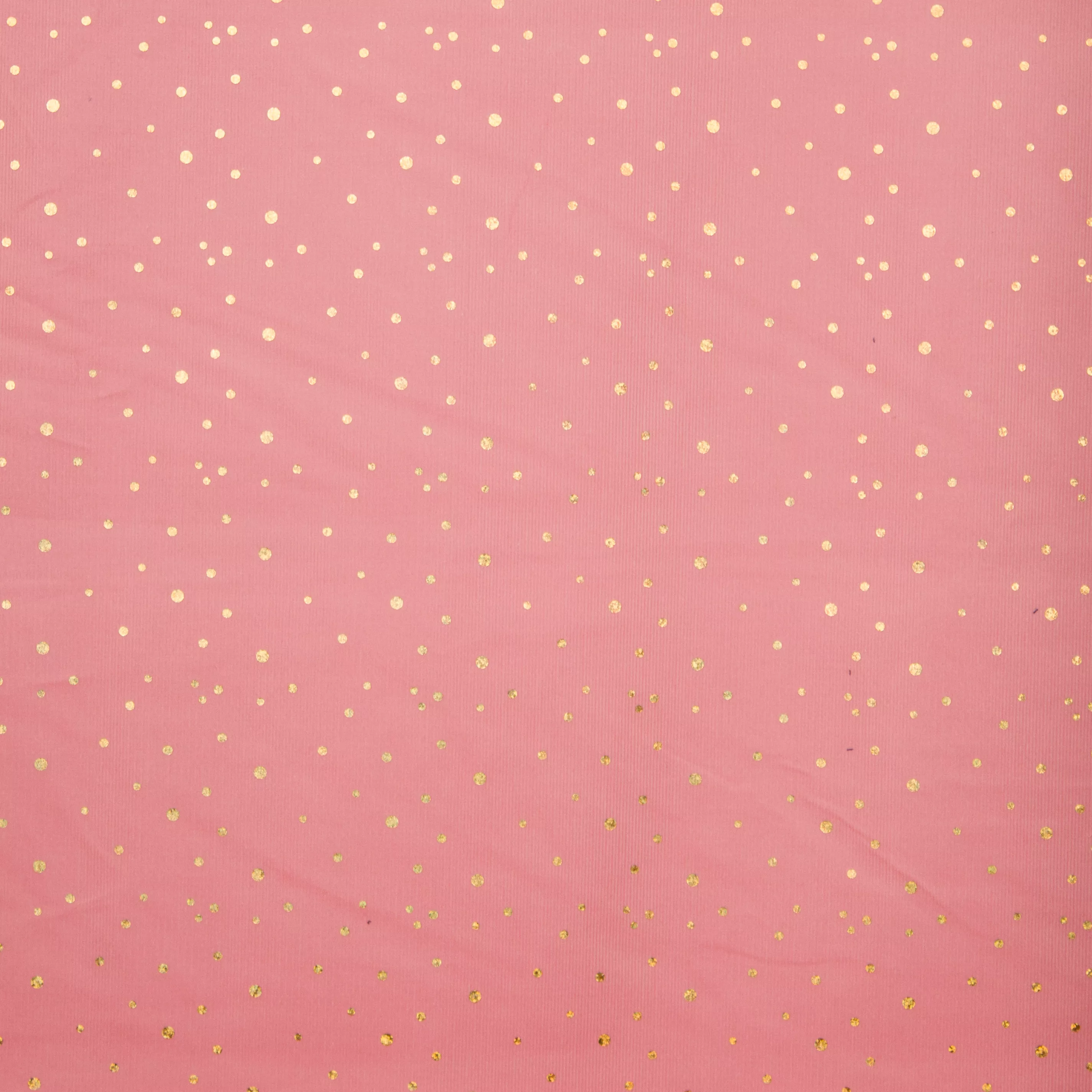Roze ribfluweel met gouden stipjes