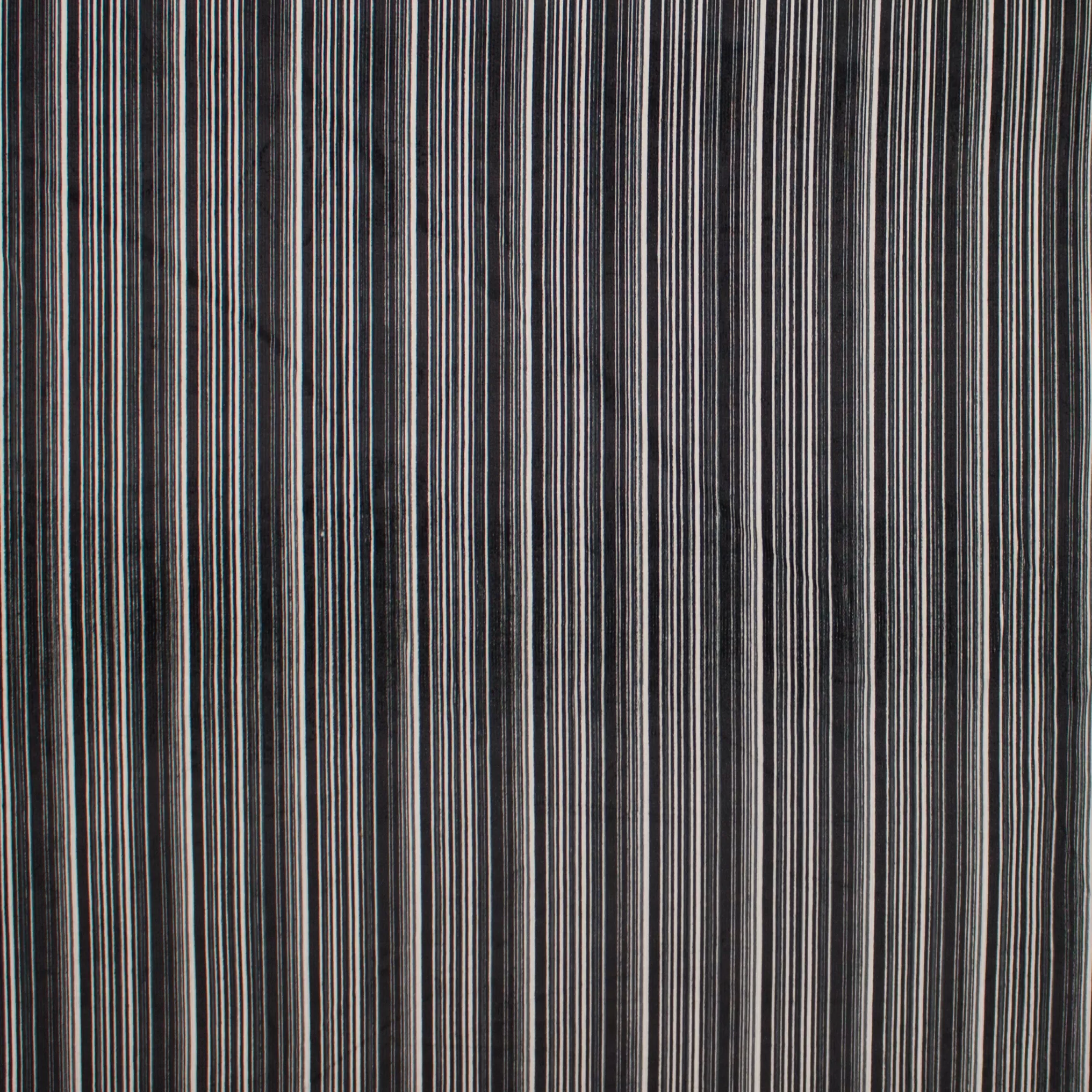 Fijne zwart / grijs / wit gestreepte ribfluweel