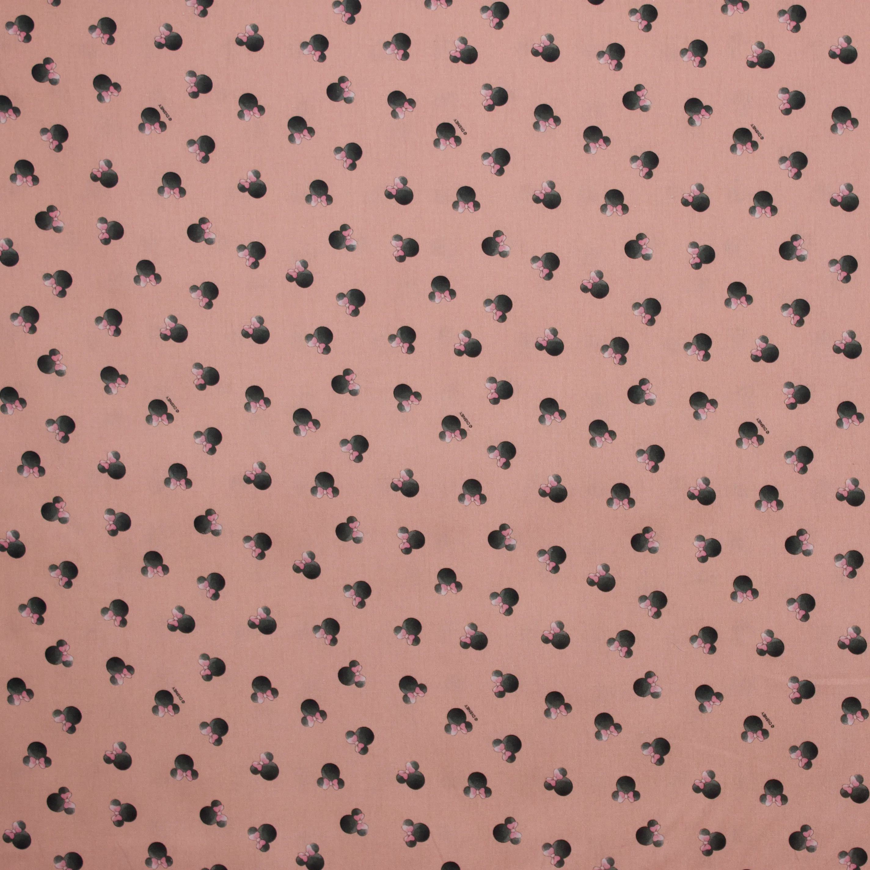 Roze katoentje met Minnie Mouse hoofdjes