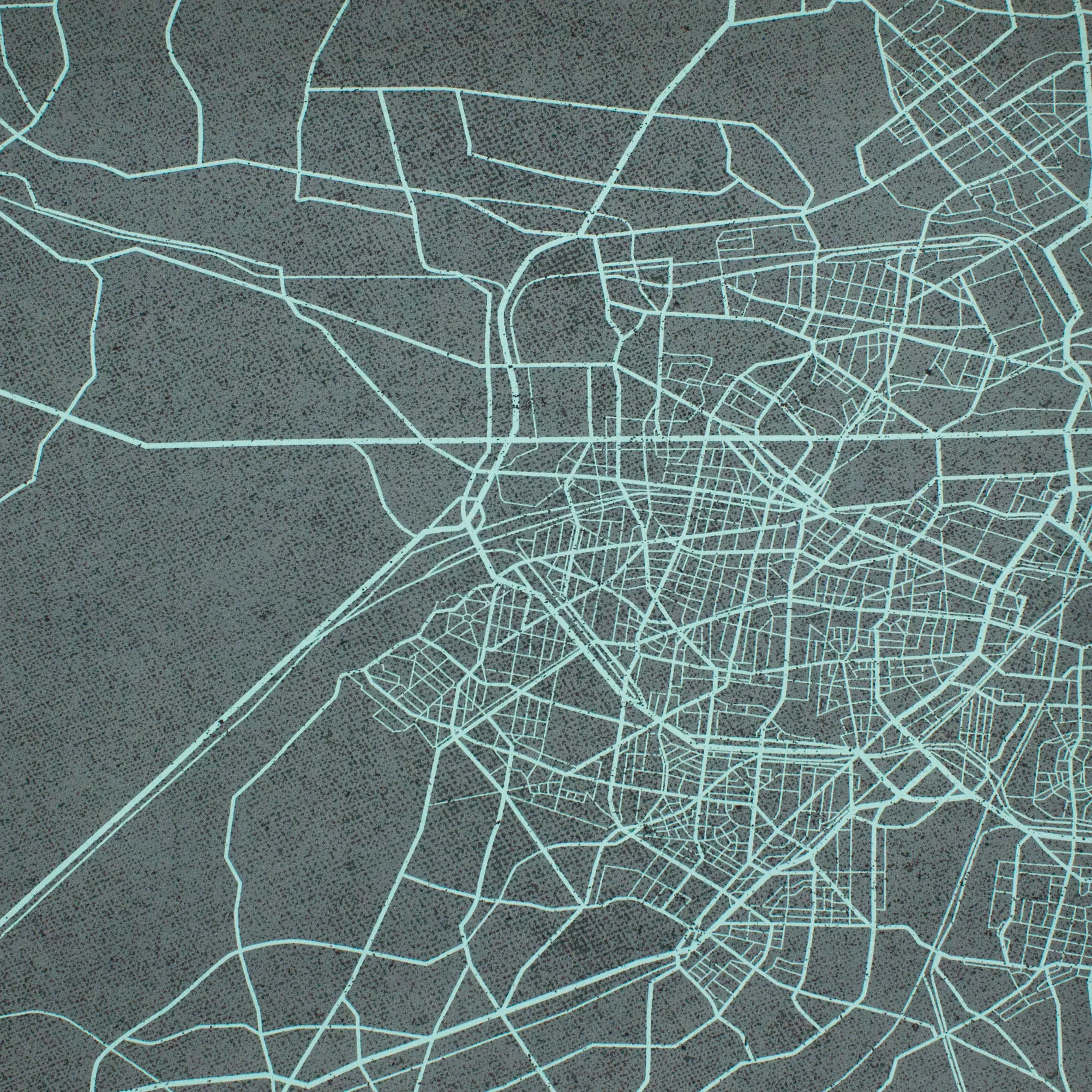 Paneel french terry stadsmap Urban Jungle