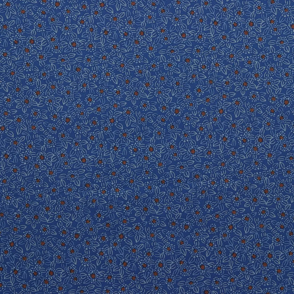 Blauwe katoen stretch van Poppy