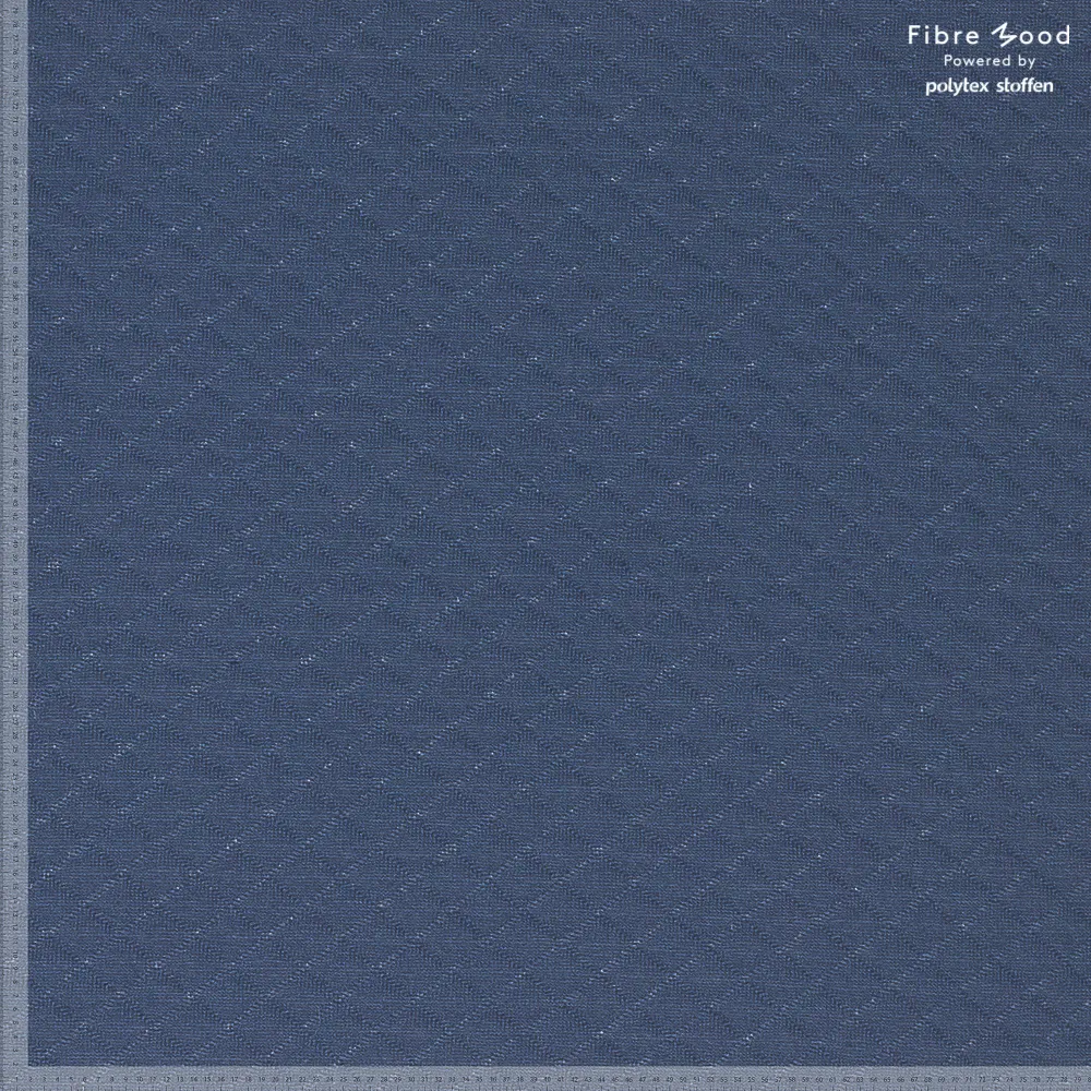 Blauwe gewatteerde sweaterstof van Fibre Mood