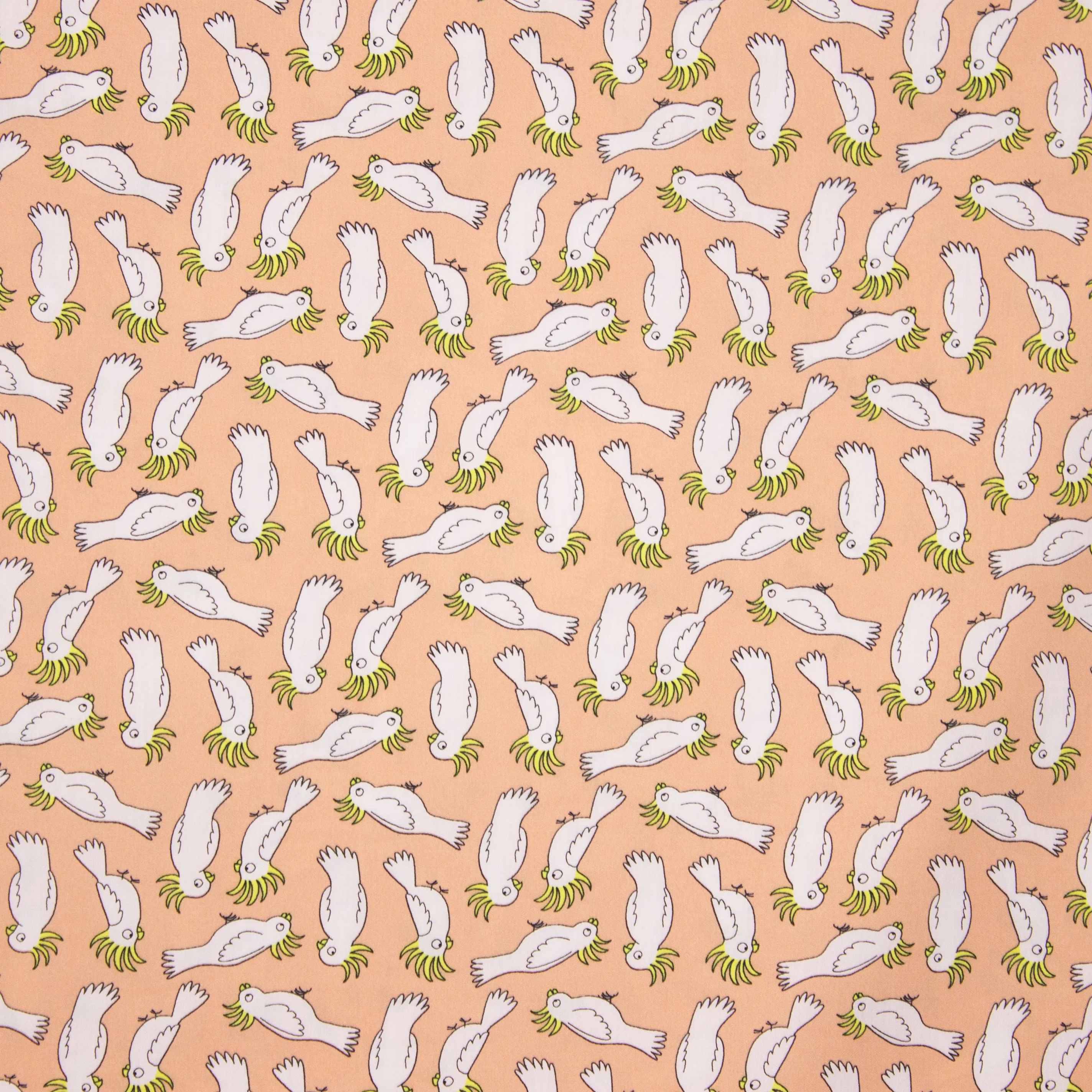 Katoen met vogels van Eva Mouton