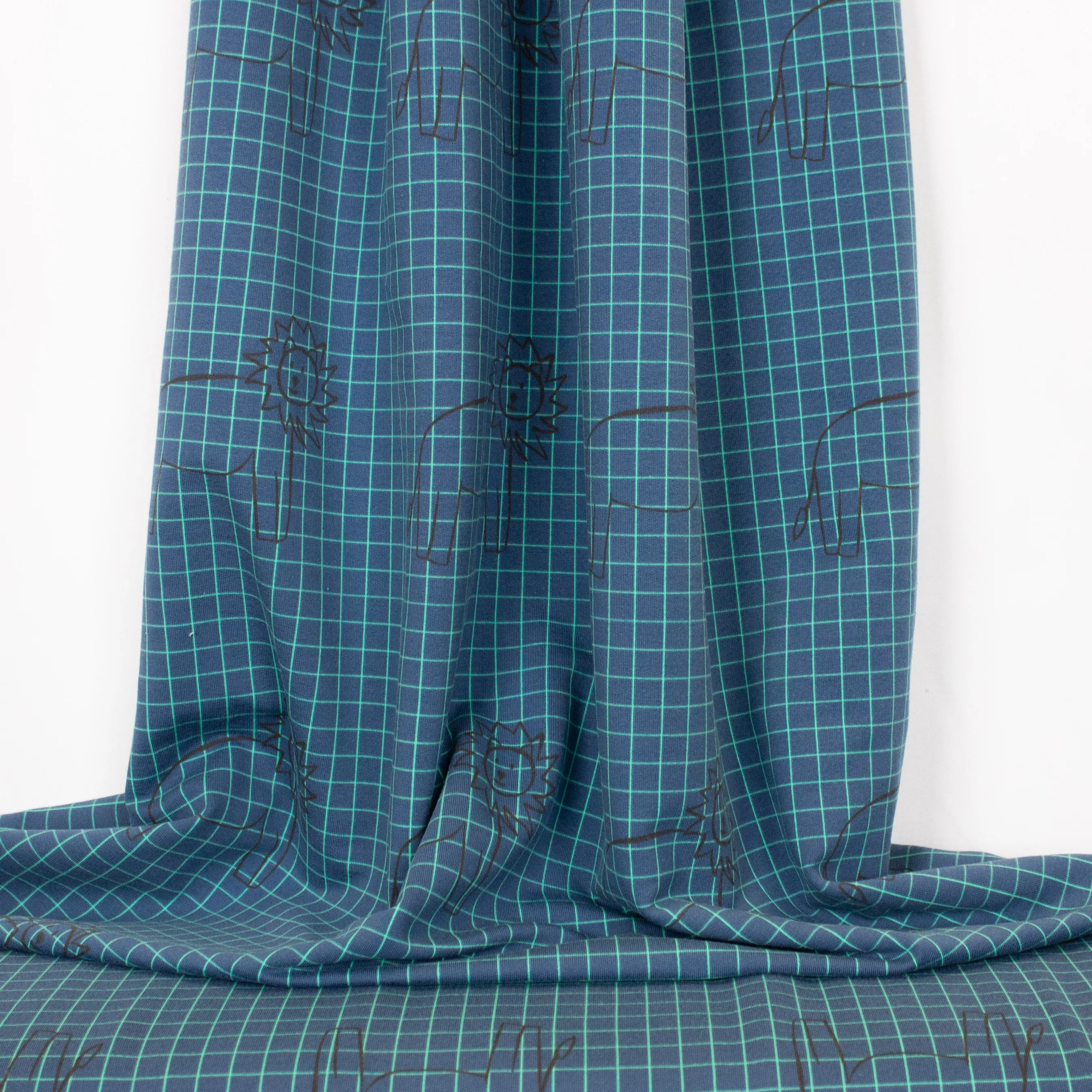Blauwe French Terry met Leeuwen van About Blue