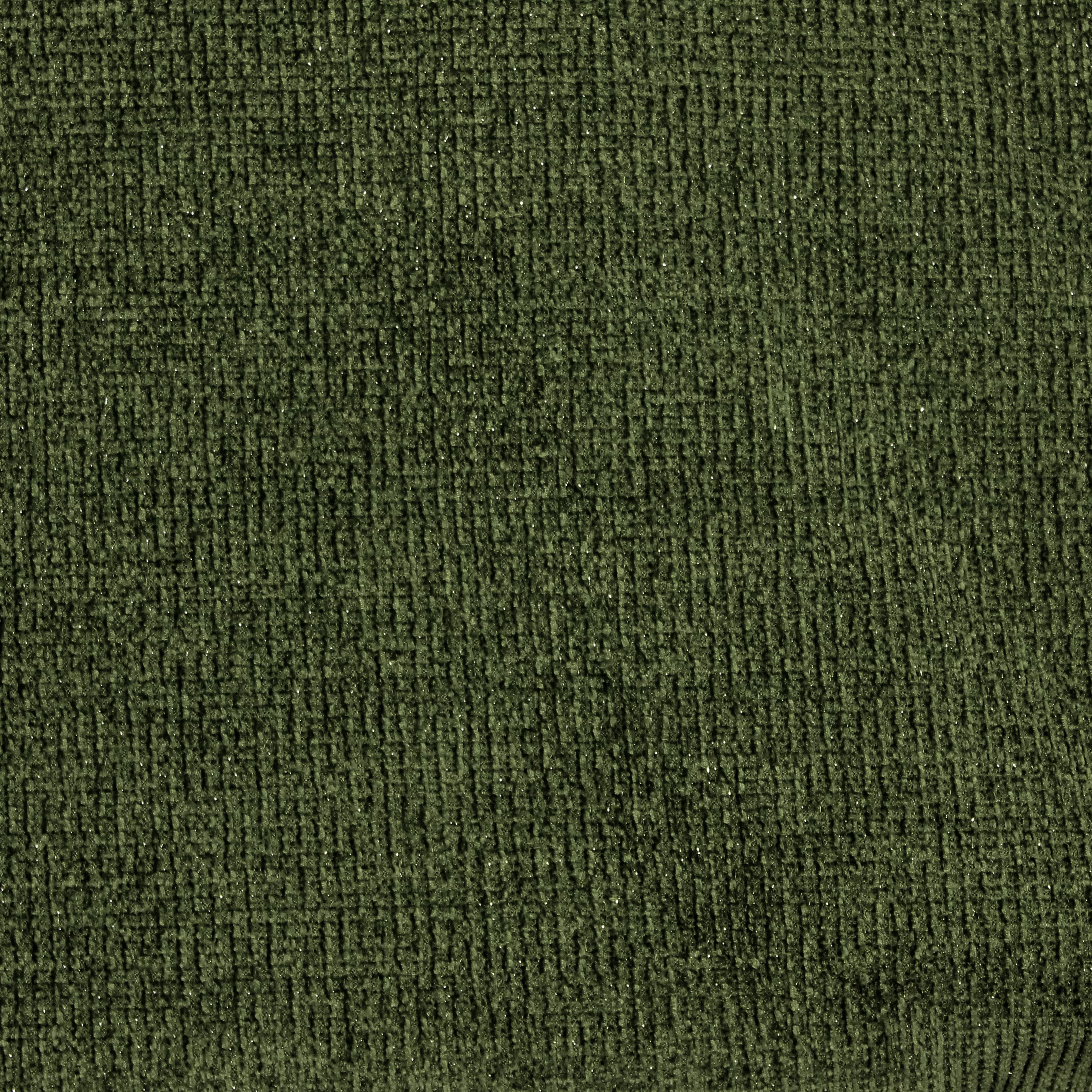 Breistof groen met chenille draad