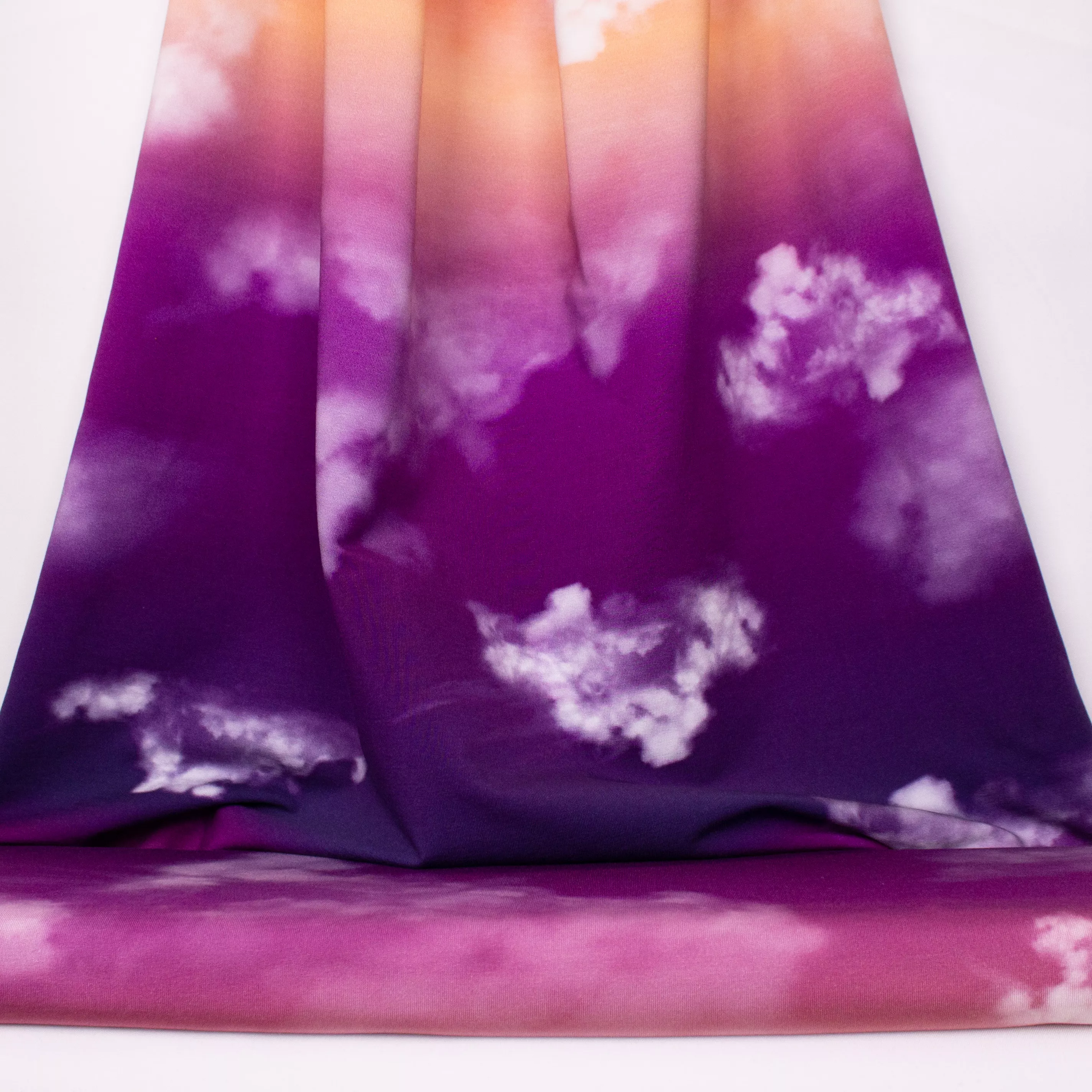 Donkere wolkenlucht katoen tricot