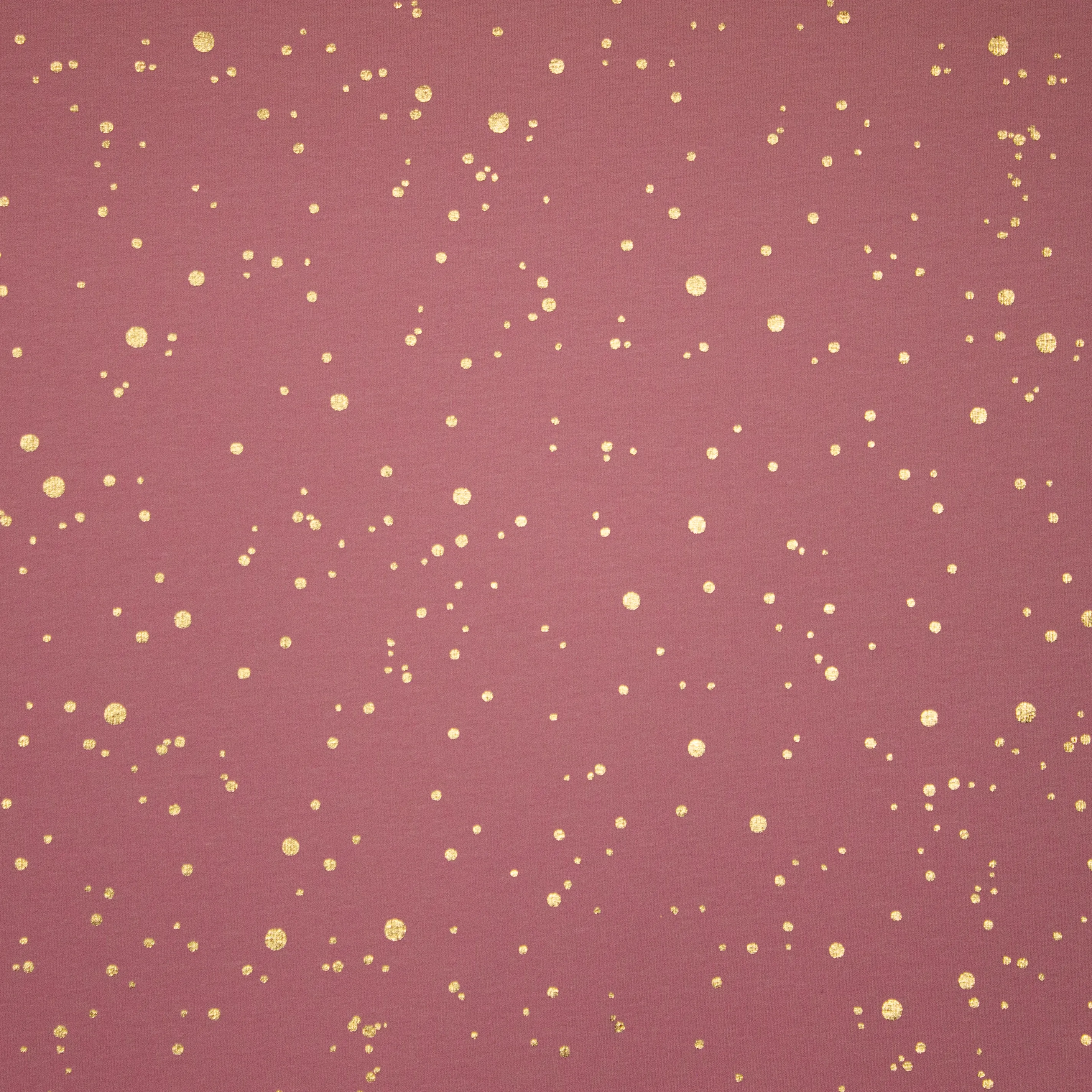 Roze French Terry met Gouden Stippen
