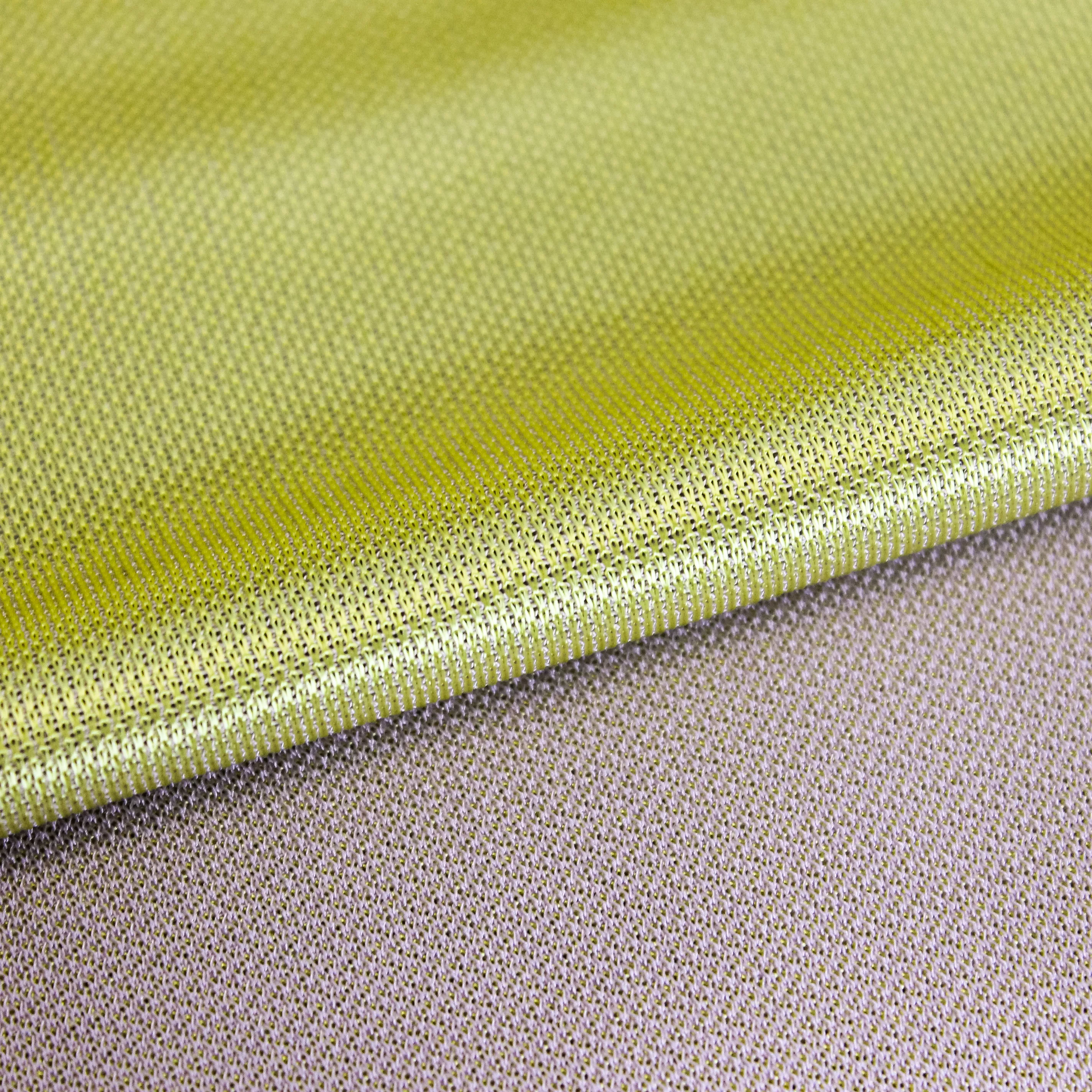 Double face lila en geel effen viscose mengeling
