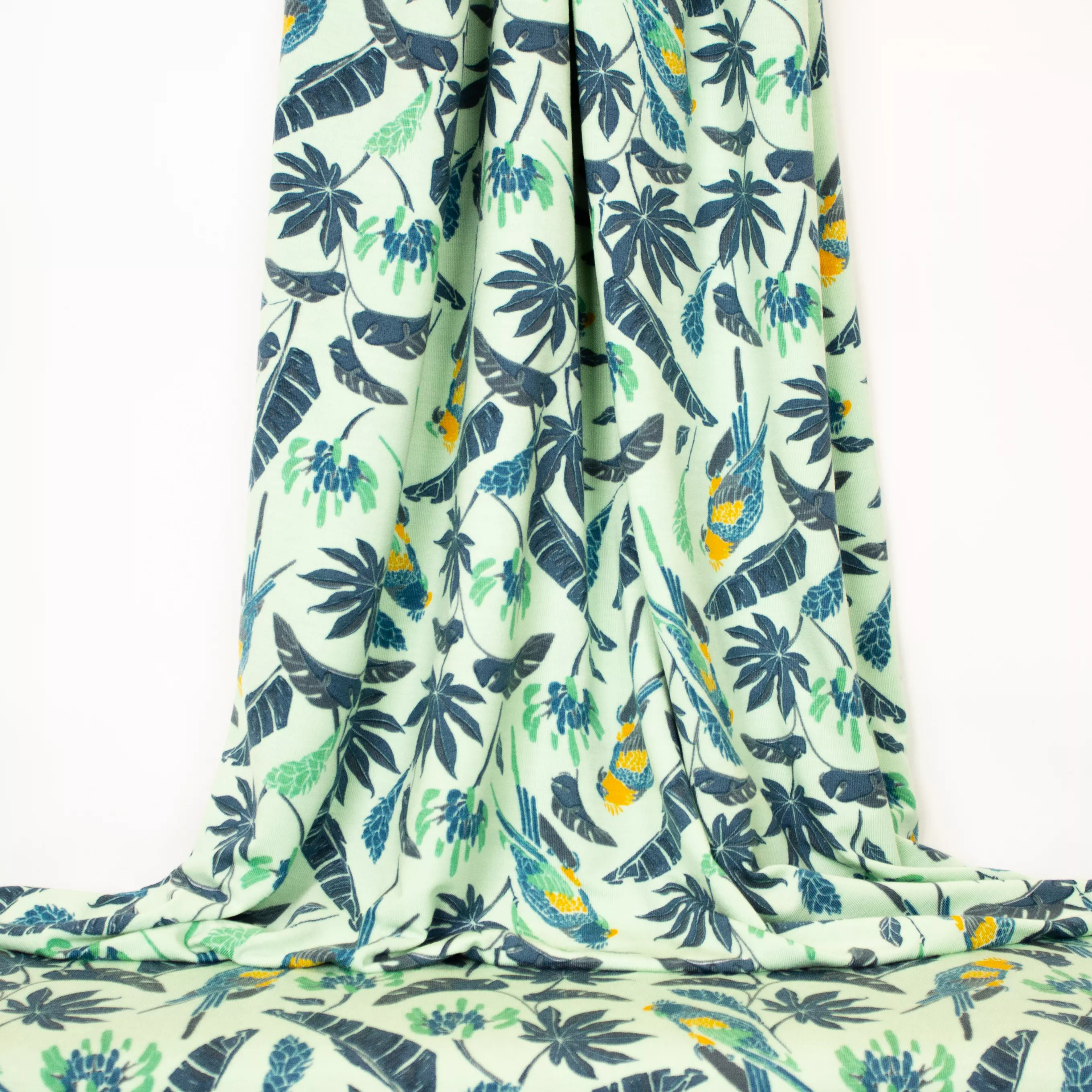 Bamboo met Tropische Bladeren en Vogels