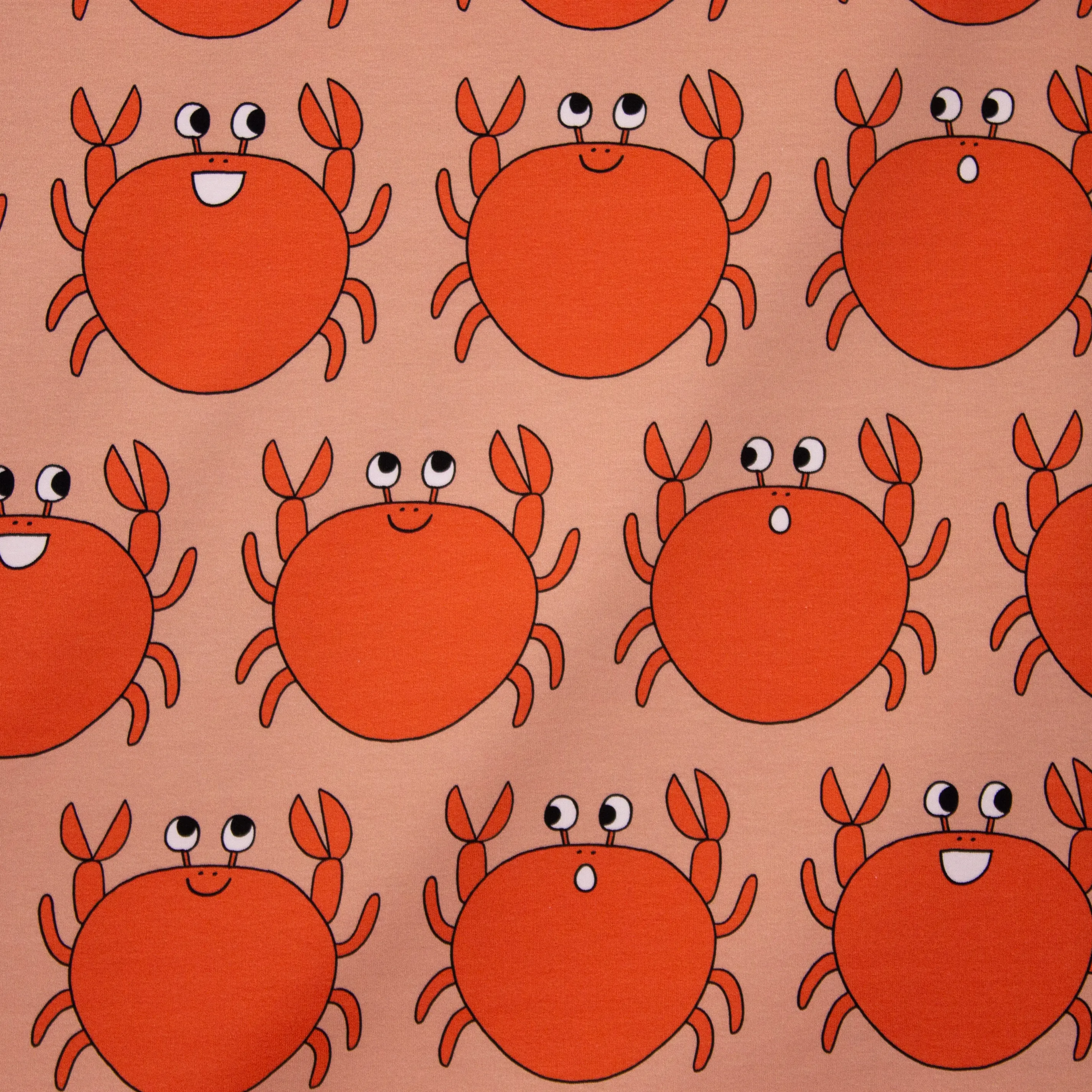 Rode Crab French Terry van Eva Mouton