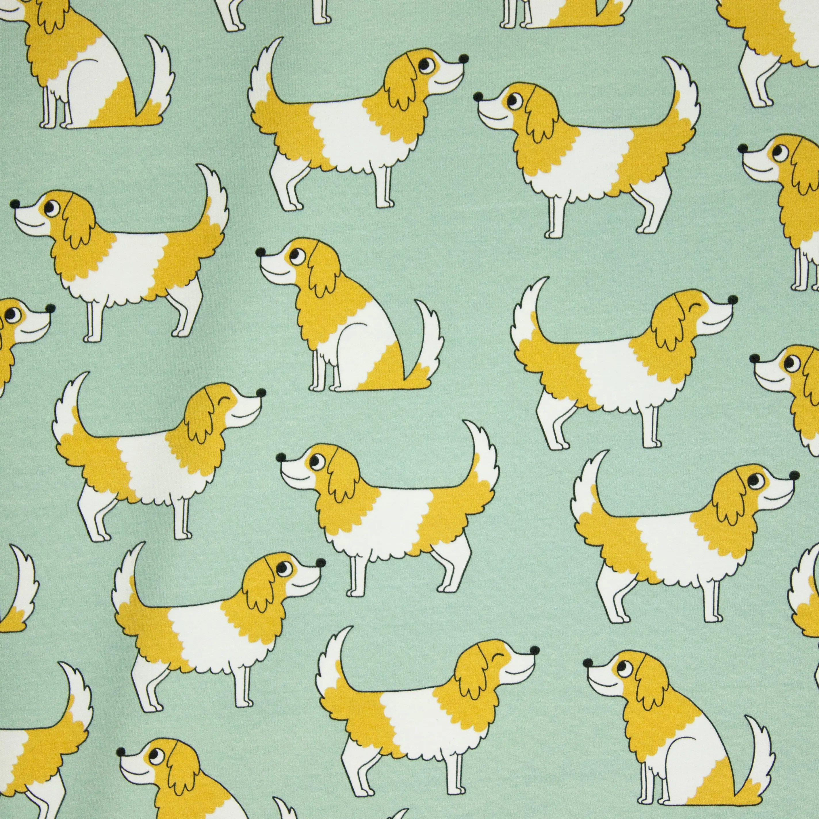 Groene French Terry Doggy Green van Eva Mouton