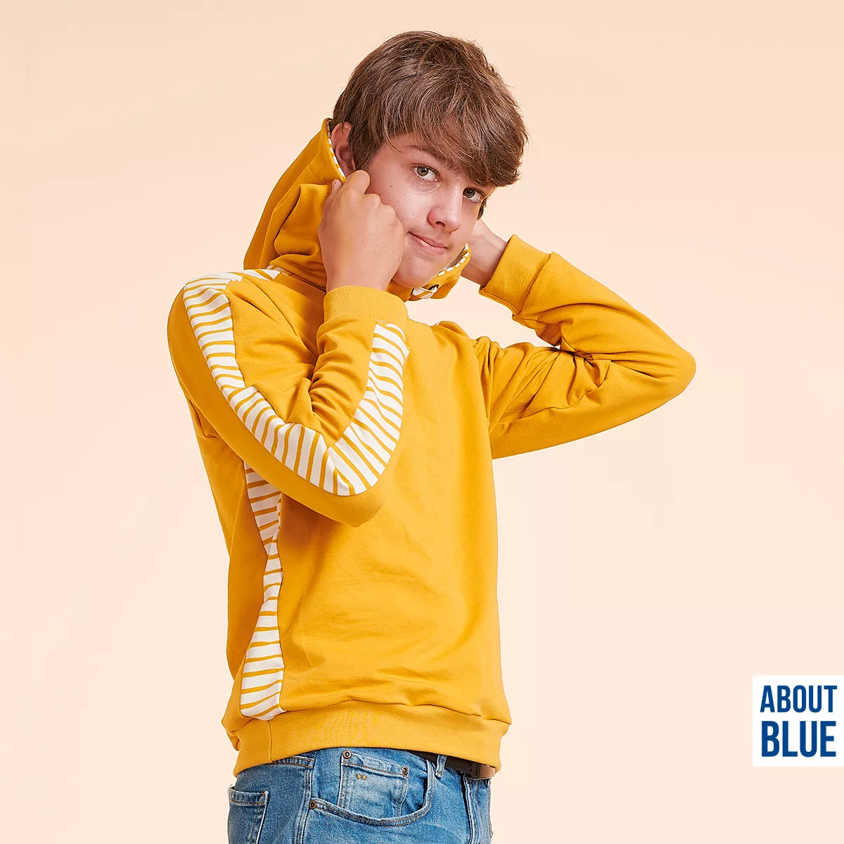 Gestreepte french terry - About Blue