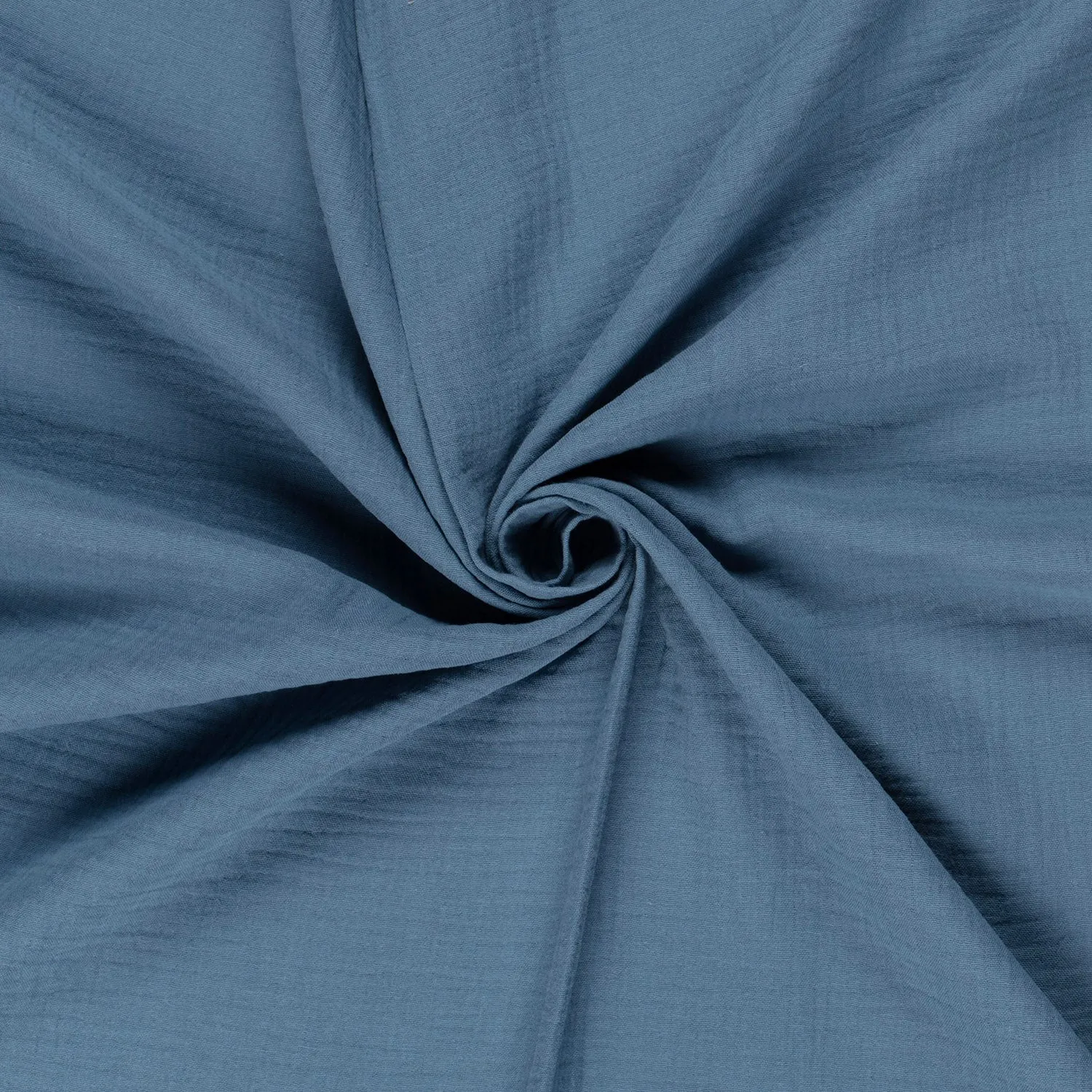 Mousseline effen indigo blauw